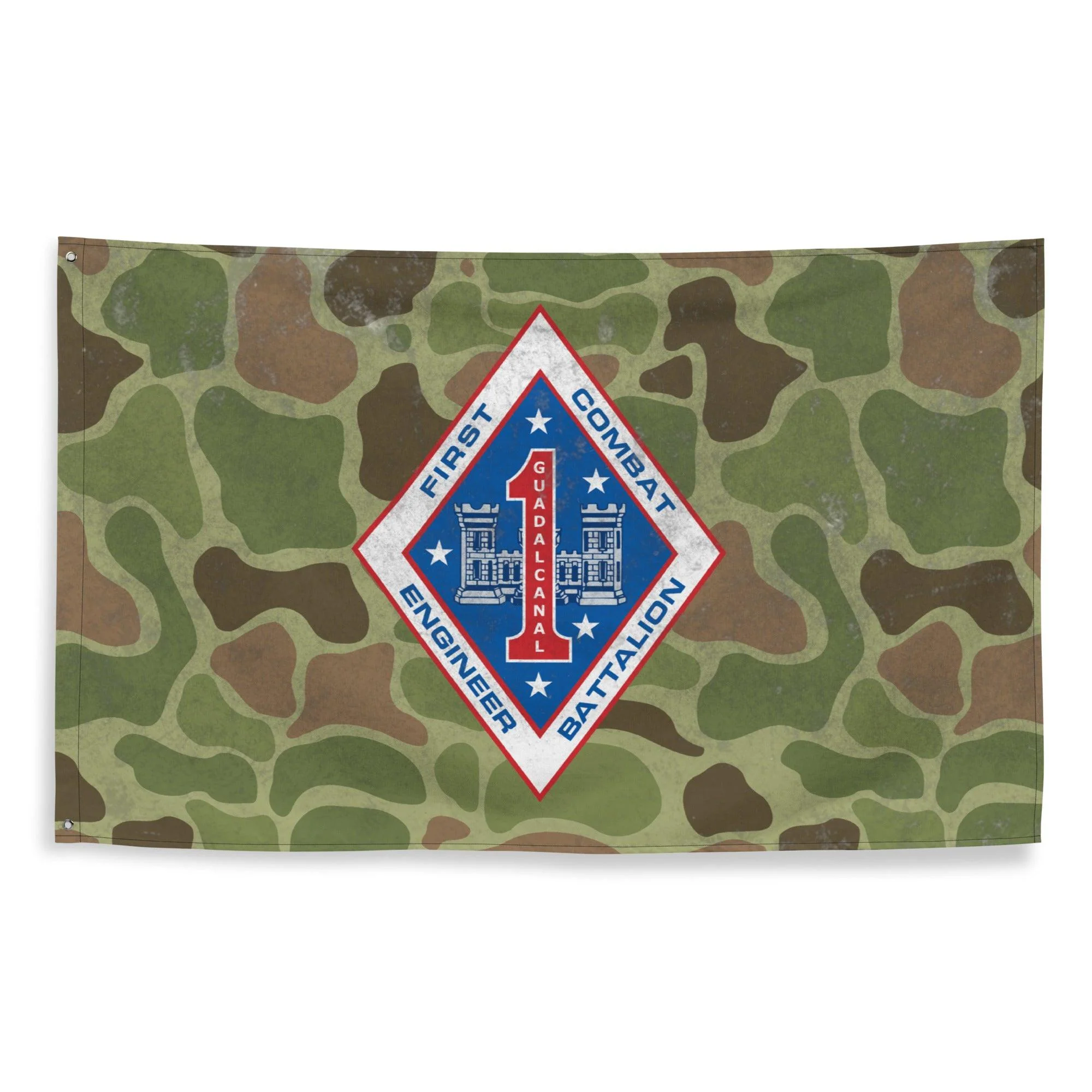 USMC 1st CEB Frog Skin Camo Indoor Wall Flag - Image 4
