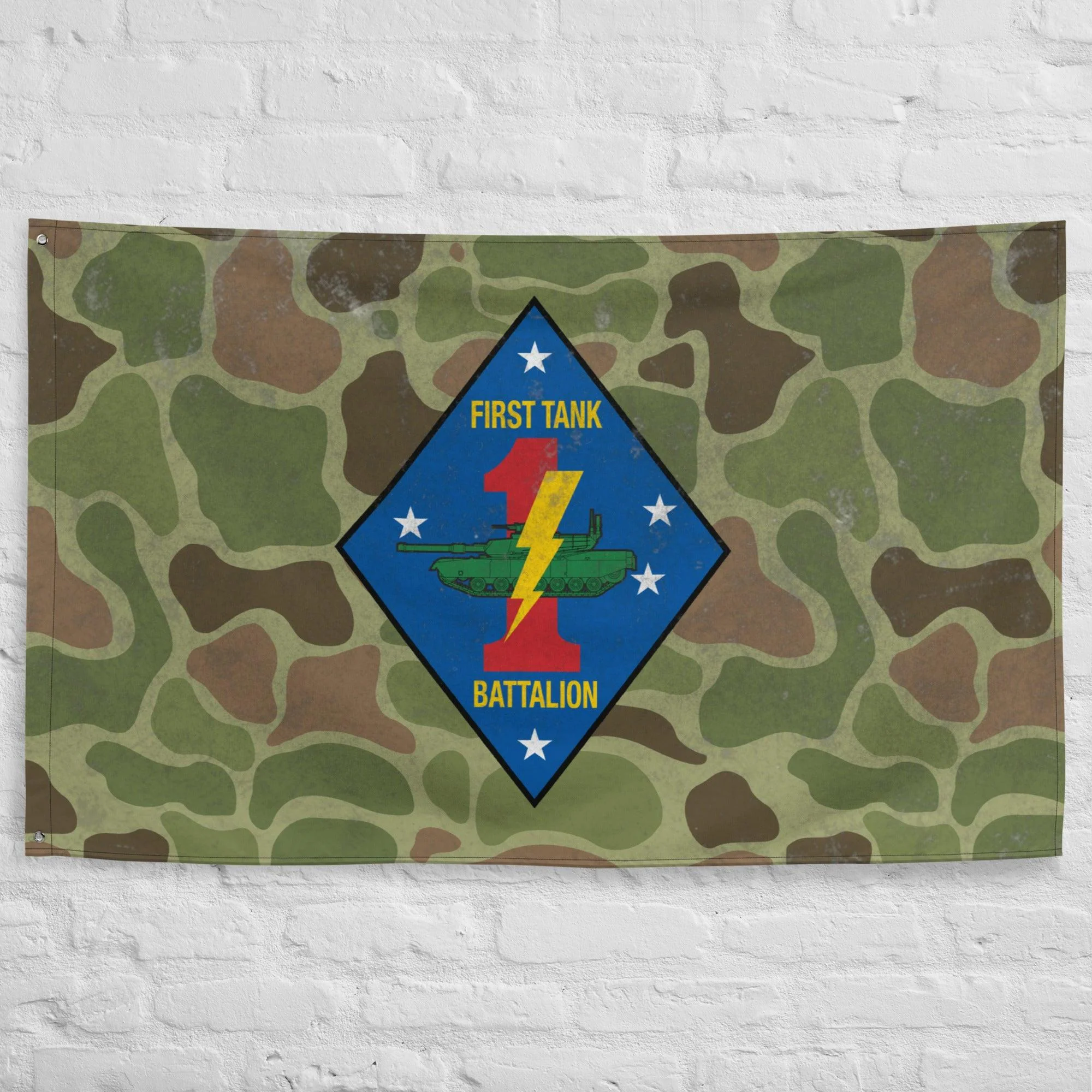 USMC 1st Tank Battalion Frog Skin Camo Flag - Image 3