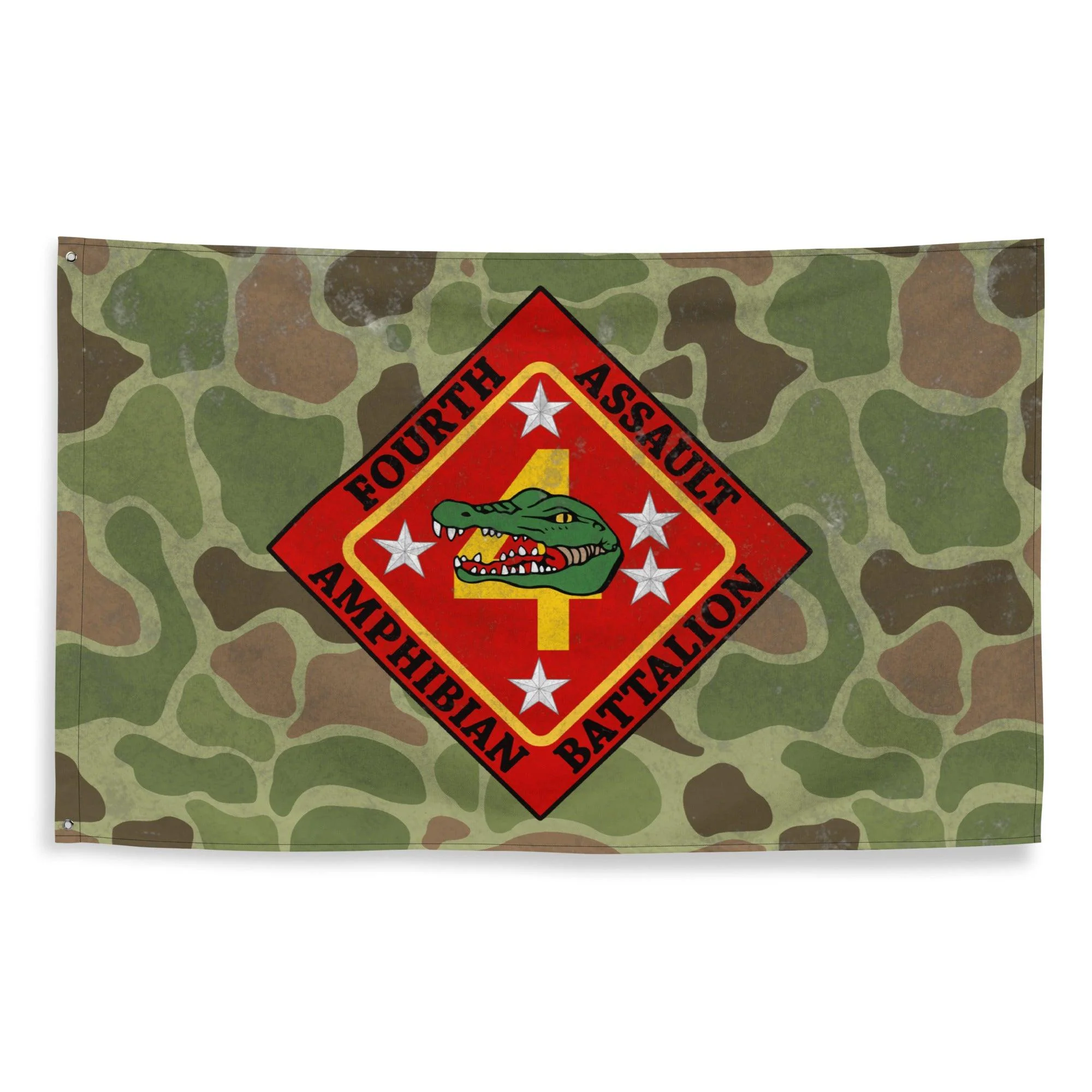 USMC 4th AABn Frog Skin Camo Indoor Wall Flag - Image 4