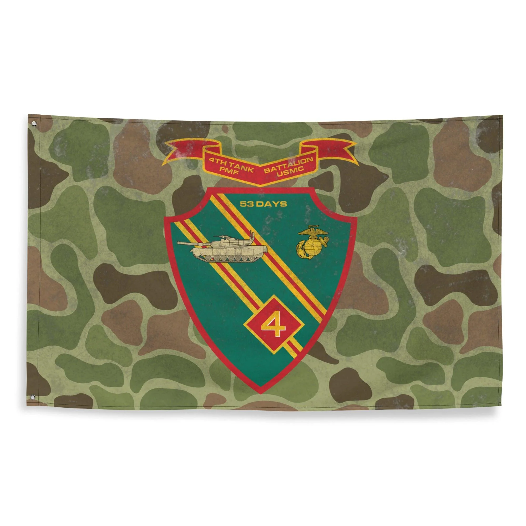 USMC 4th Tank Battalion Frog Skin Camo Flag - Image 4