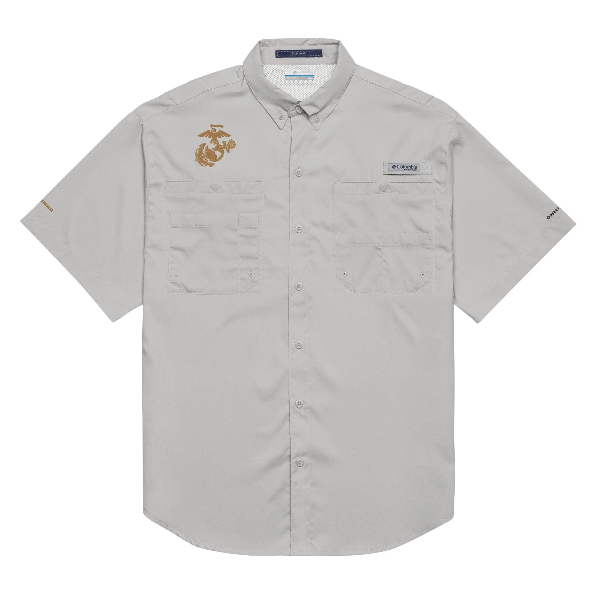 USMC EGA Embroidered Men's Columbia® Short Sleeve Shirt - Image 5