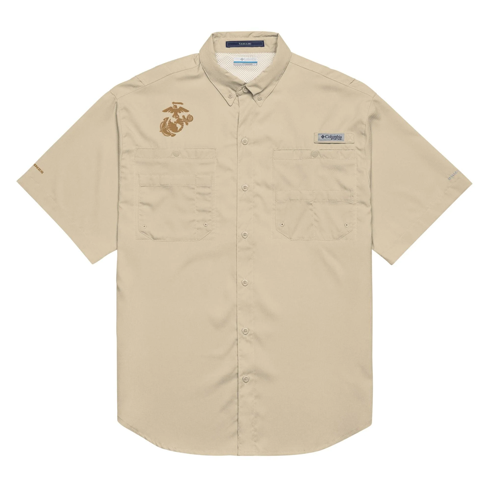 USMC EGA Embroidered Men's Columbia® Short Sleeve Shirt - Image 7