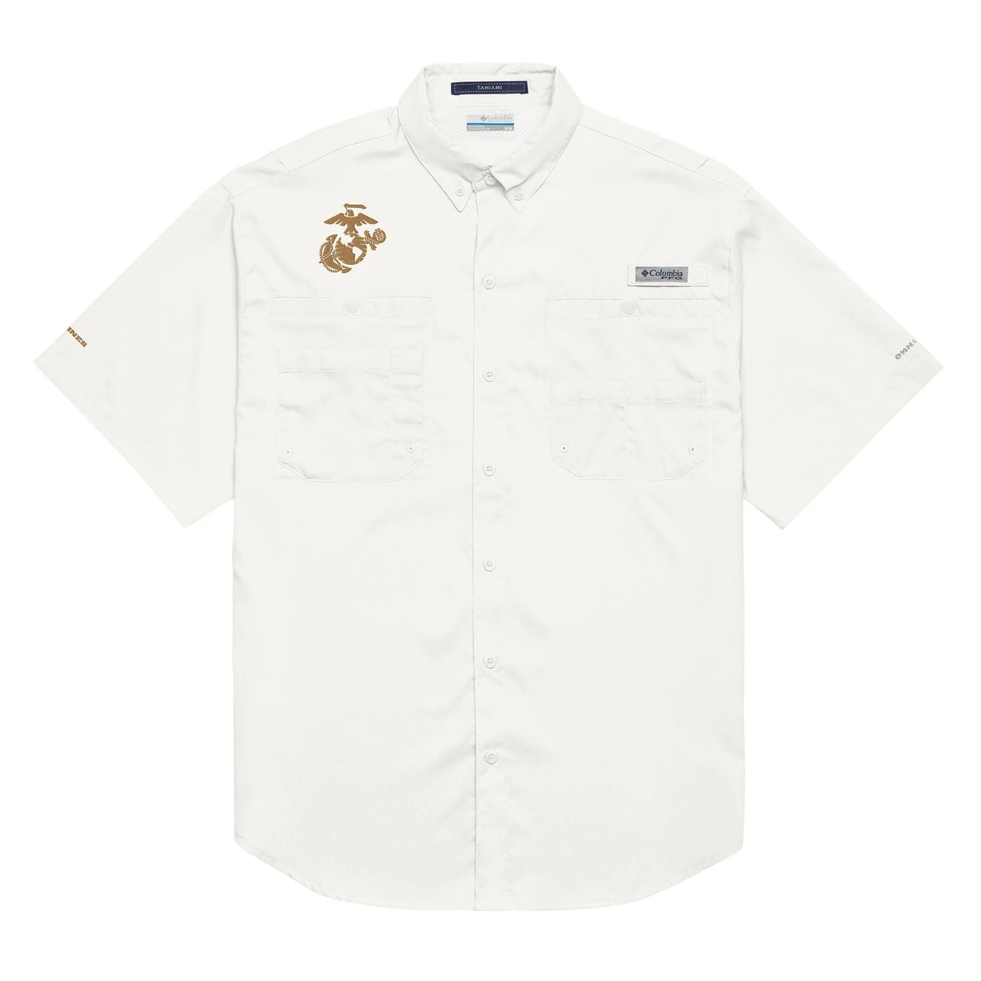 USMC EGA Embroidered Men's Columbia® Short Sleeve Shirt - Image 9