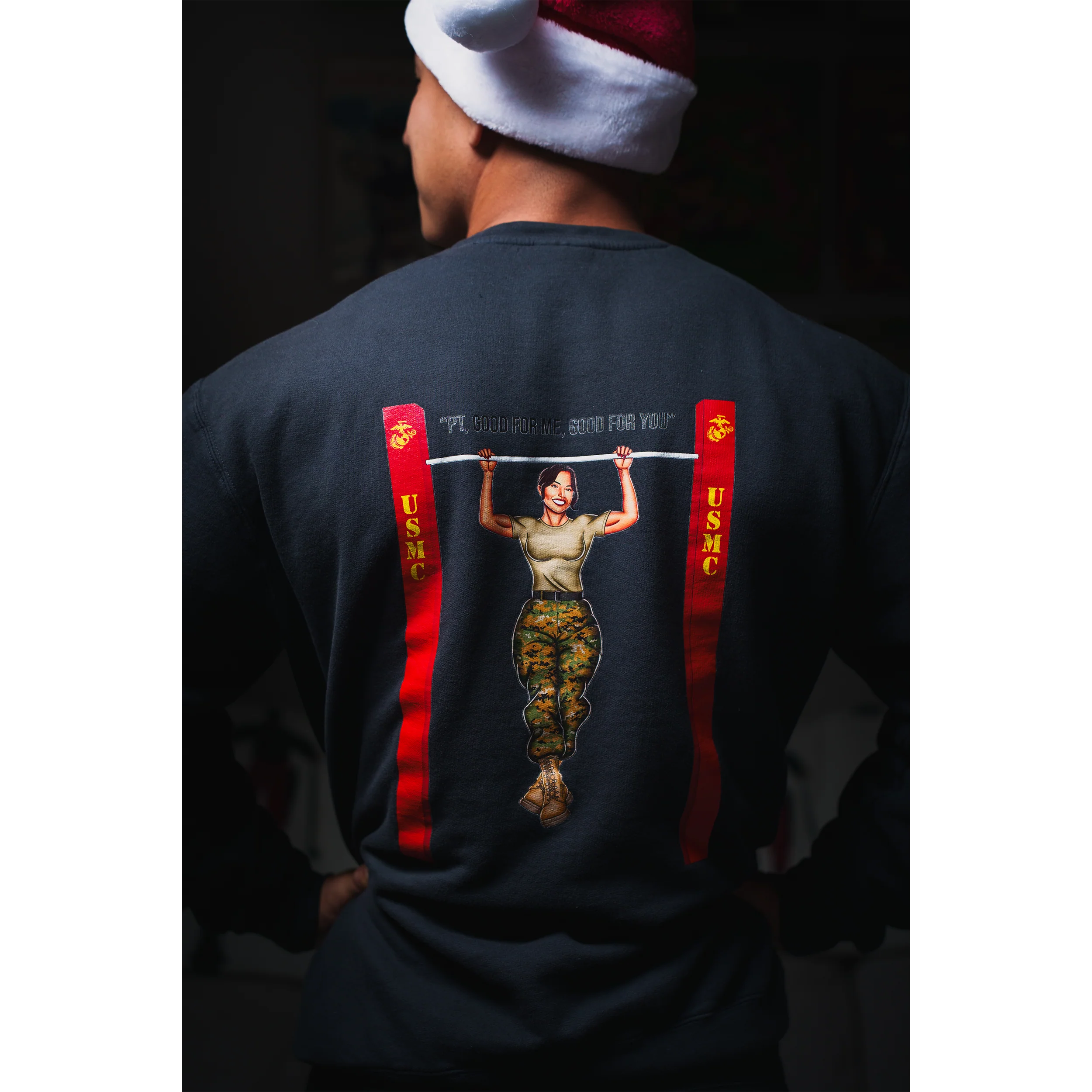 USMC Pin-Up Girl Ari Comfort Colors PT Sweatshirt