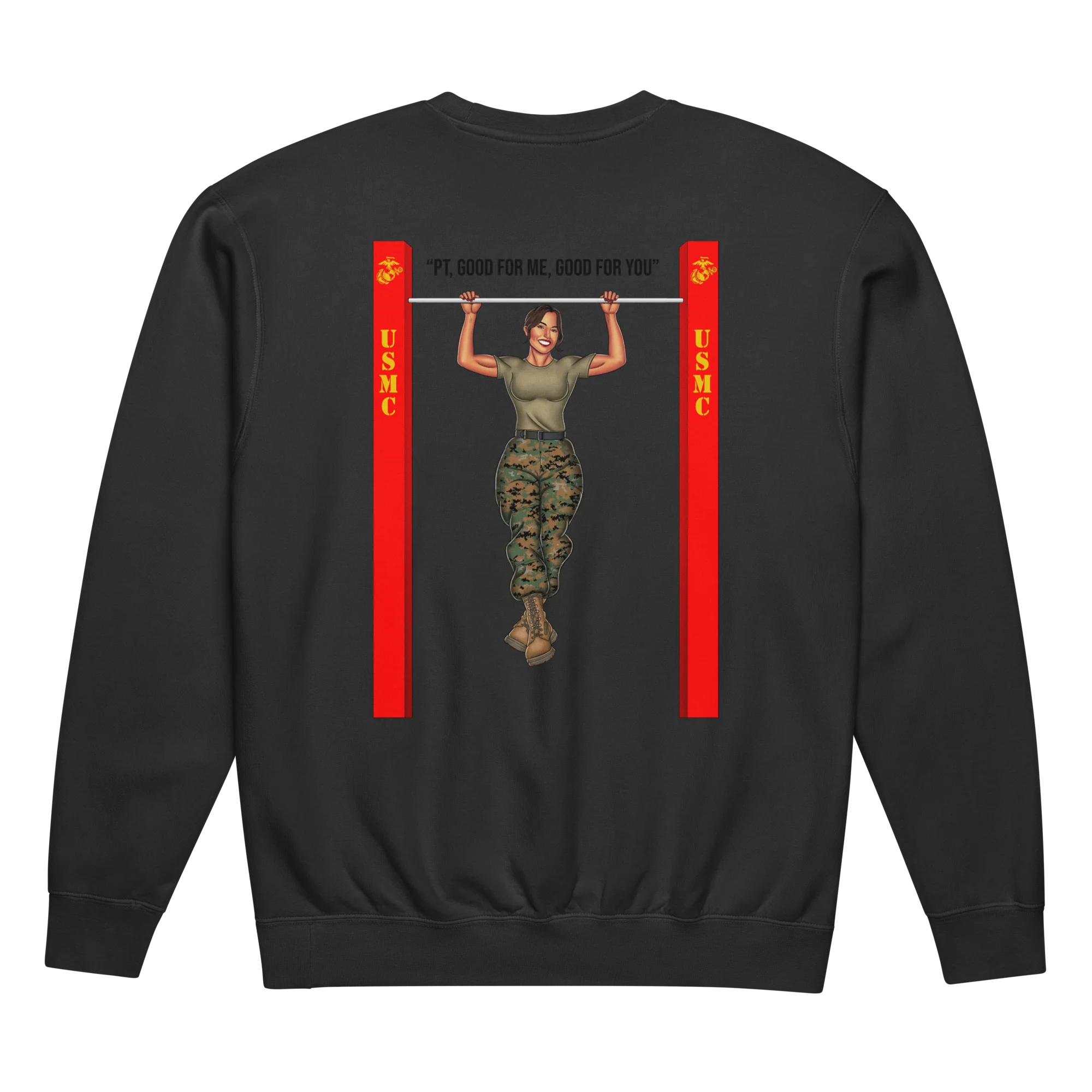 USMC Pin-Up Girl Ari Comfort Colors PT Sweatshirt - Image 3