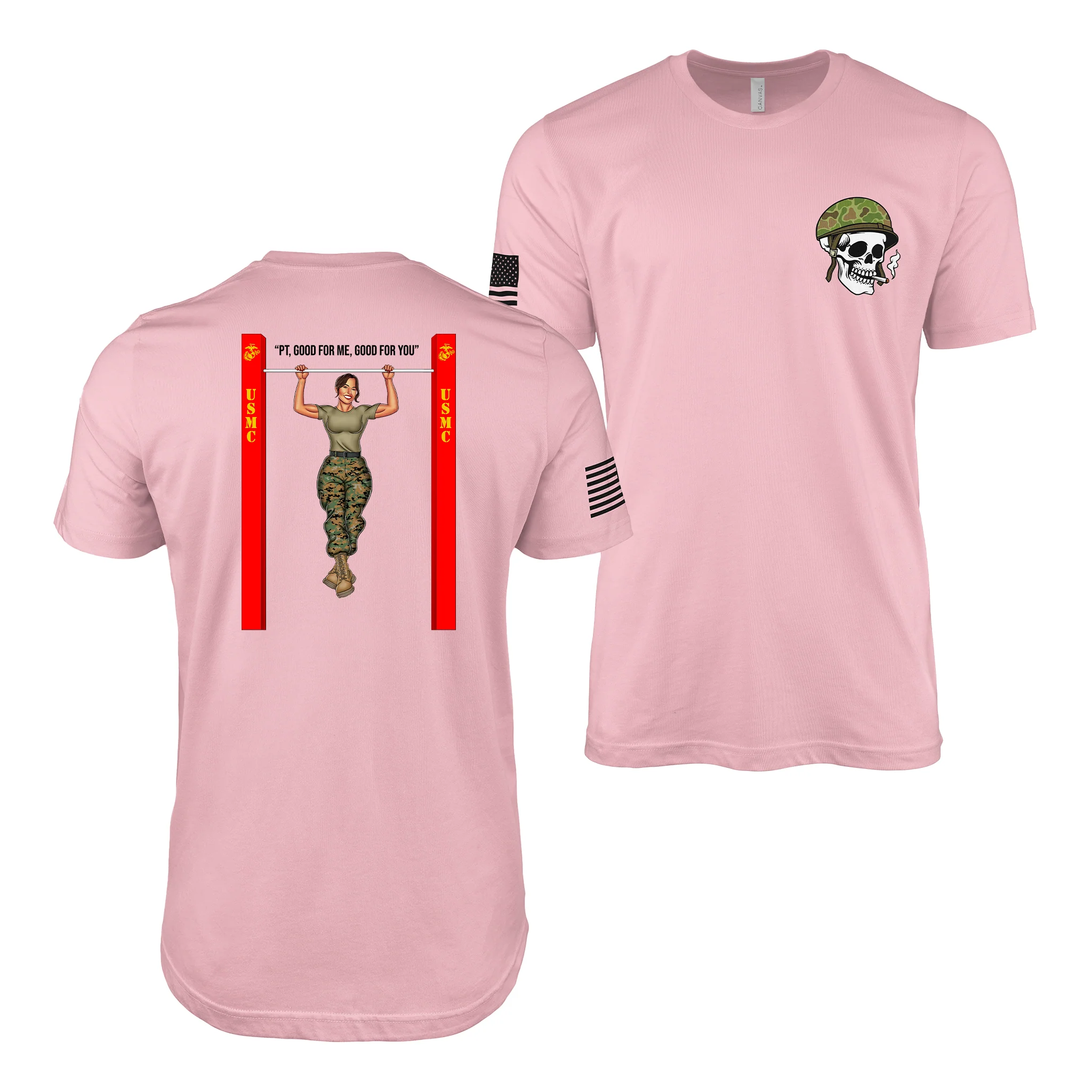 USMC Pin-Up Girl Ari “PT: Good for Me, Good for You” T-Shirt - Image 7