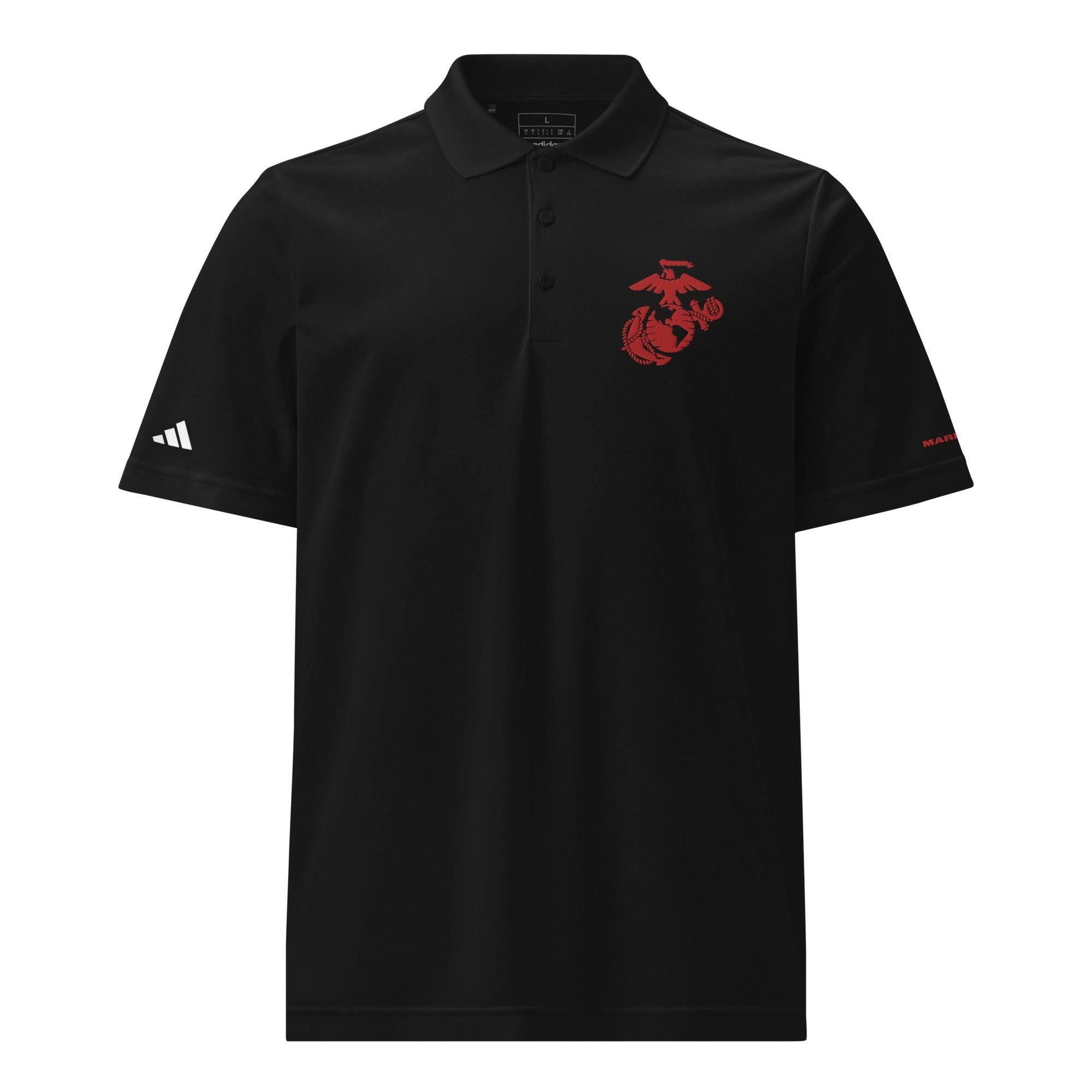 USMC Red EGA Embroidered Adidas® Sport Polo