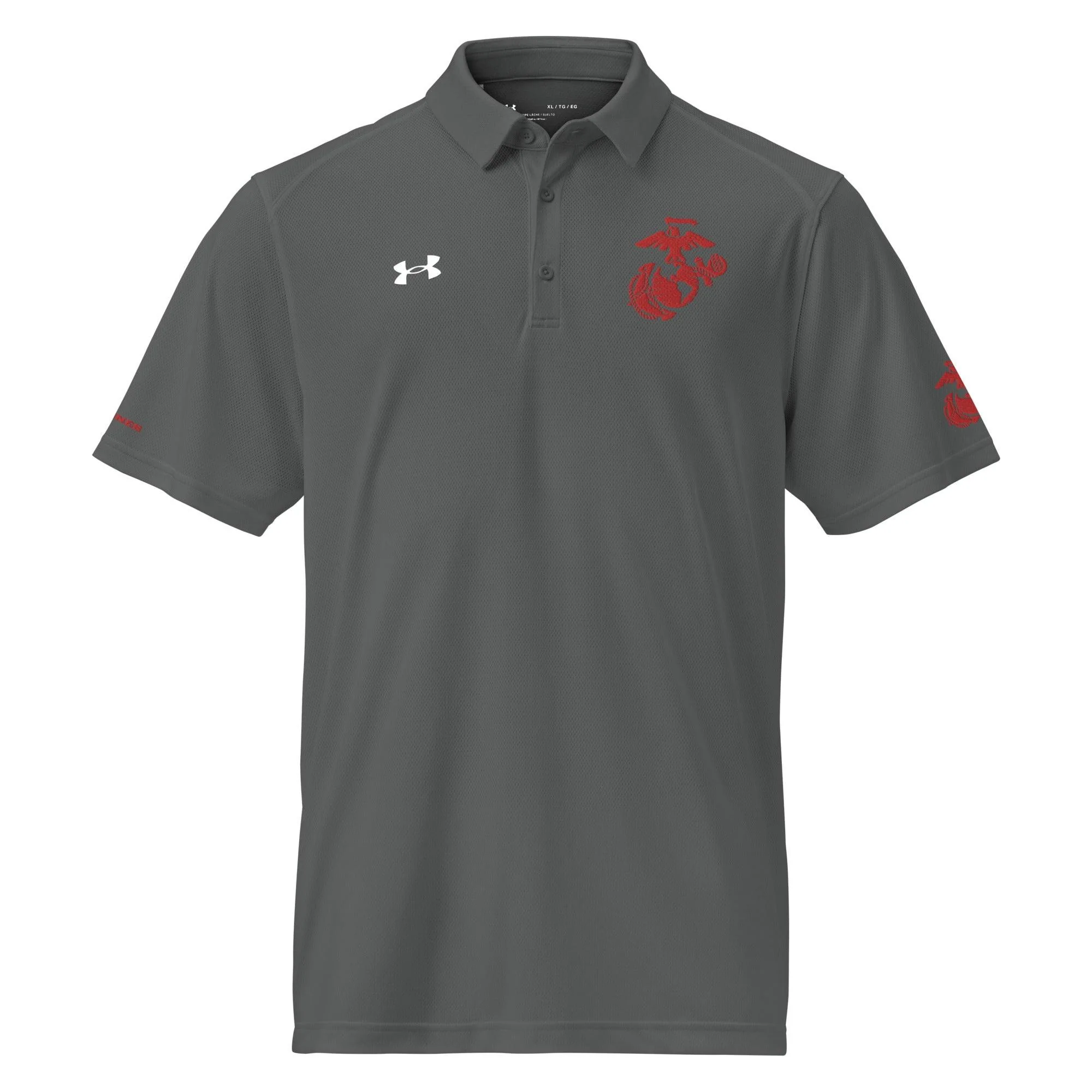USMC Red EGA Embroidered Under Armour® Men's Polo - Image 11