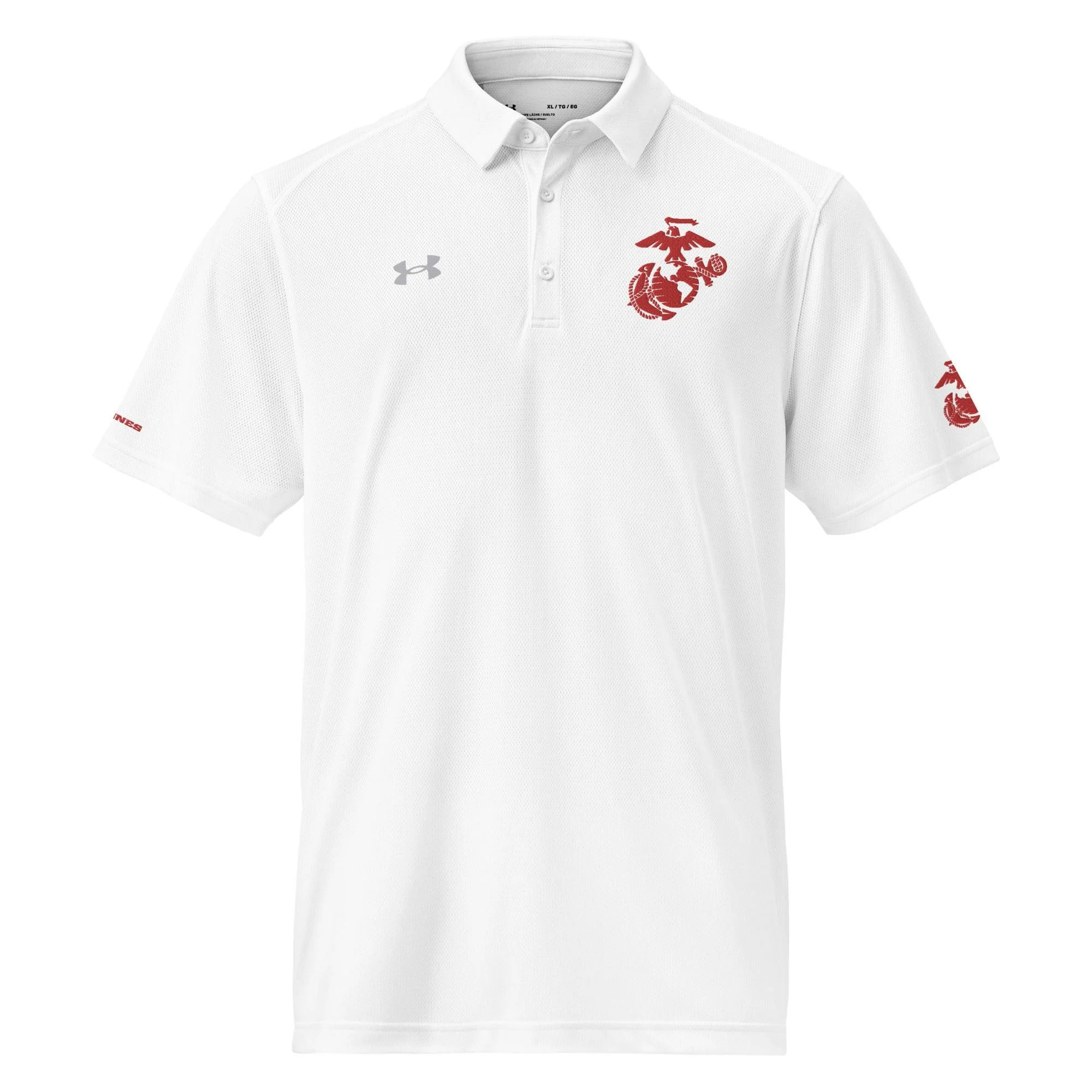 USMC Red EGA Embroidered Under Armour® Men's Polo - Image 16