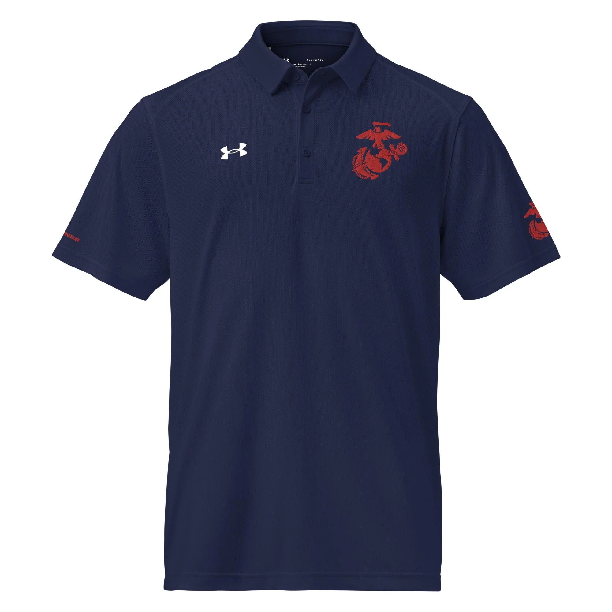 USMC Red EGA Embroidered Under Armour® Men's Polo - Image 6