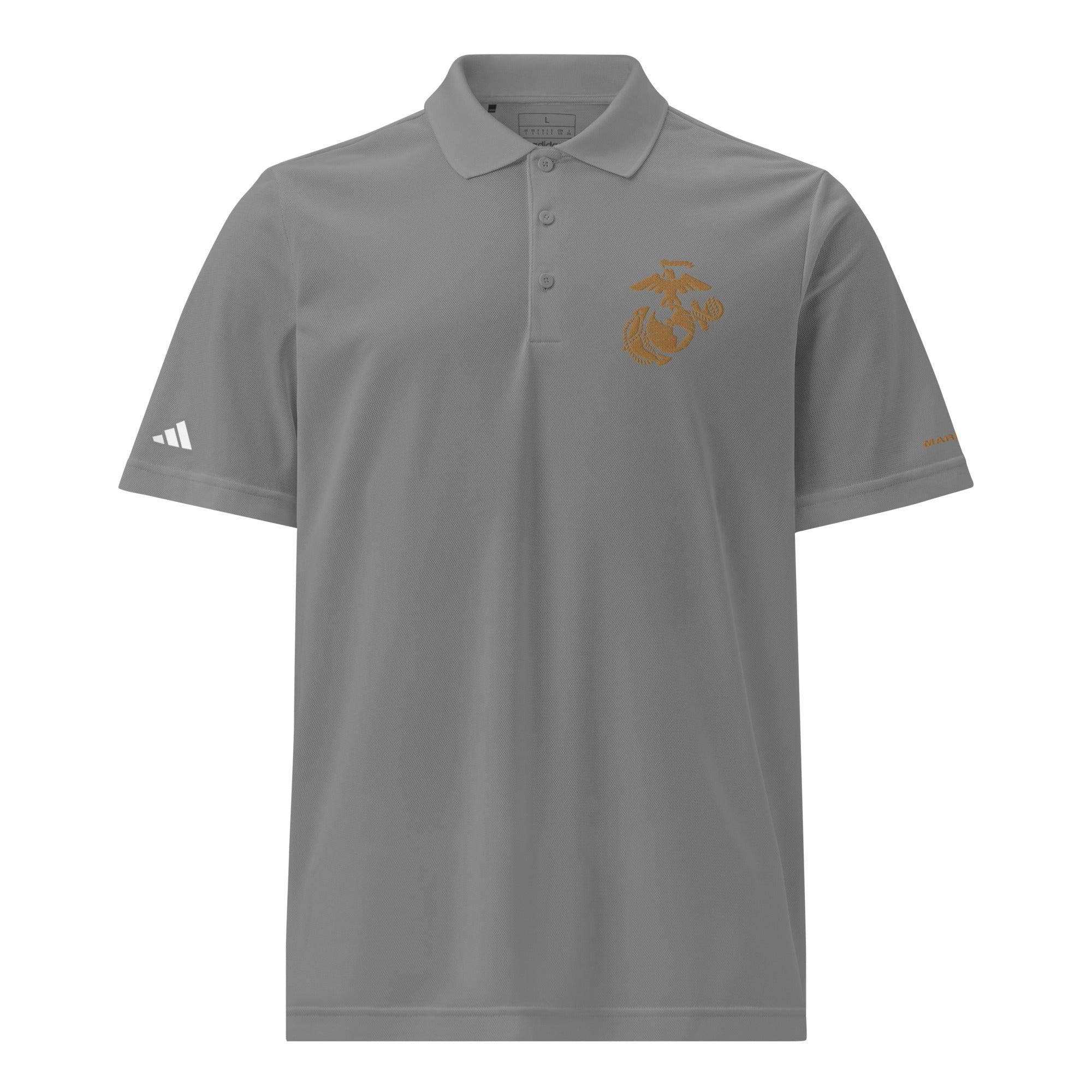 USMC Tan EGA Embroidered Adidas® Sport Polo - Image 13
