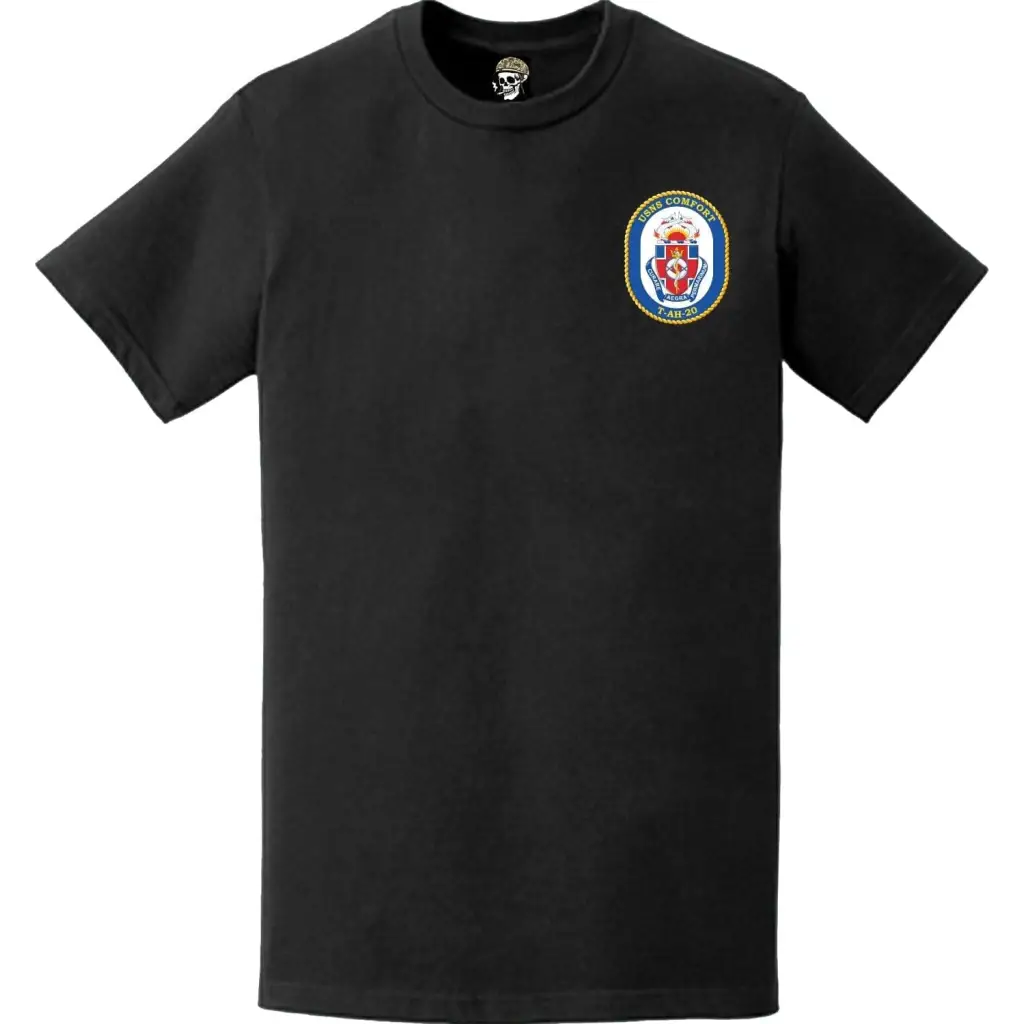 USNS Comfort (T-AH-20) Ship's Crest Left Chest Emblem T-Shirt