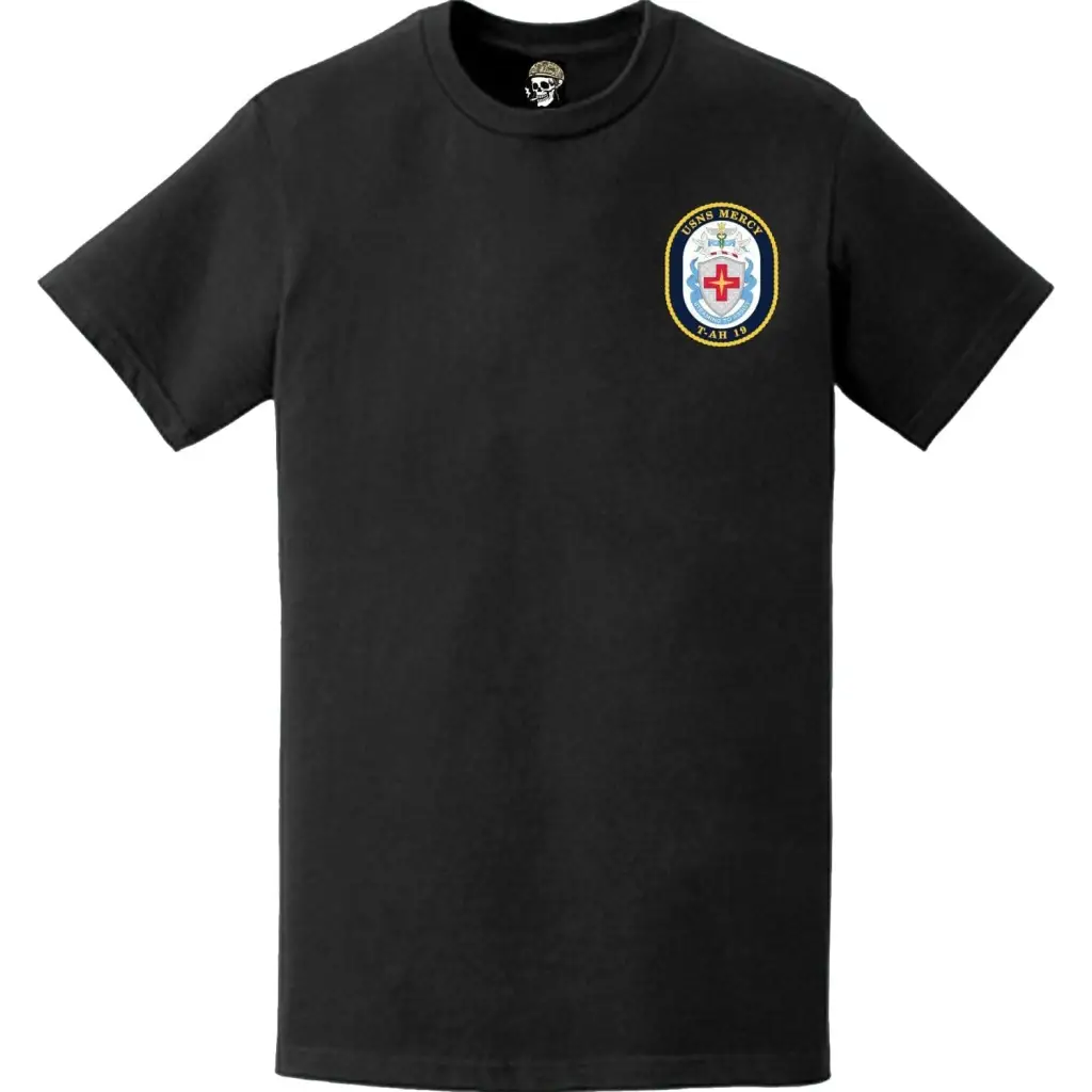 USNS Mercy (T-AH-19) Ship's Crest Emblem Left Chest T-Shirt