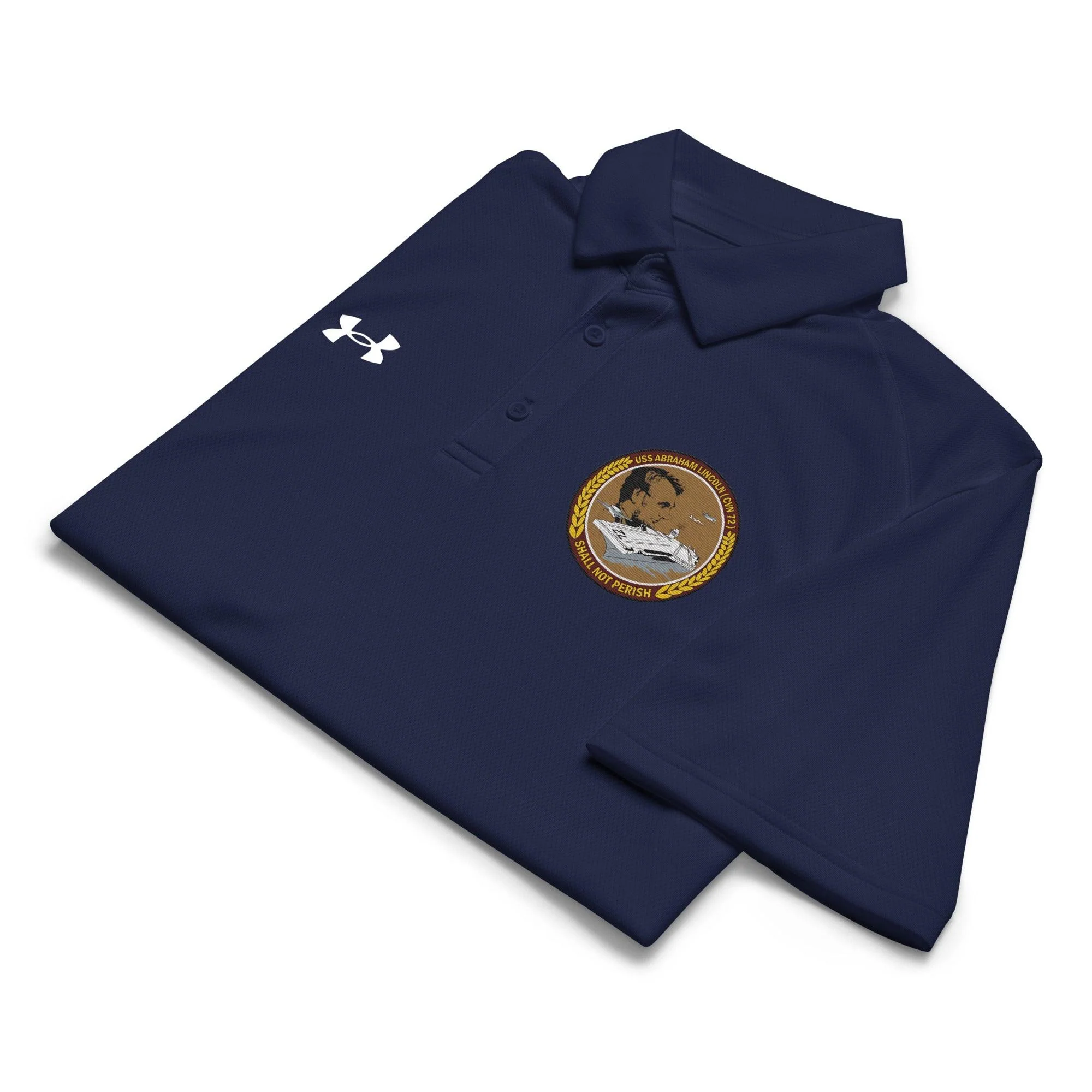 USS Abraham Lincoln (CVN-72) Embroidered Under Armour® Men's Polo - Image 10