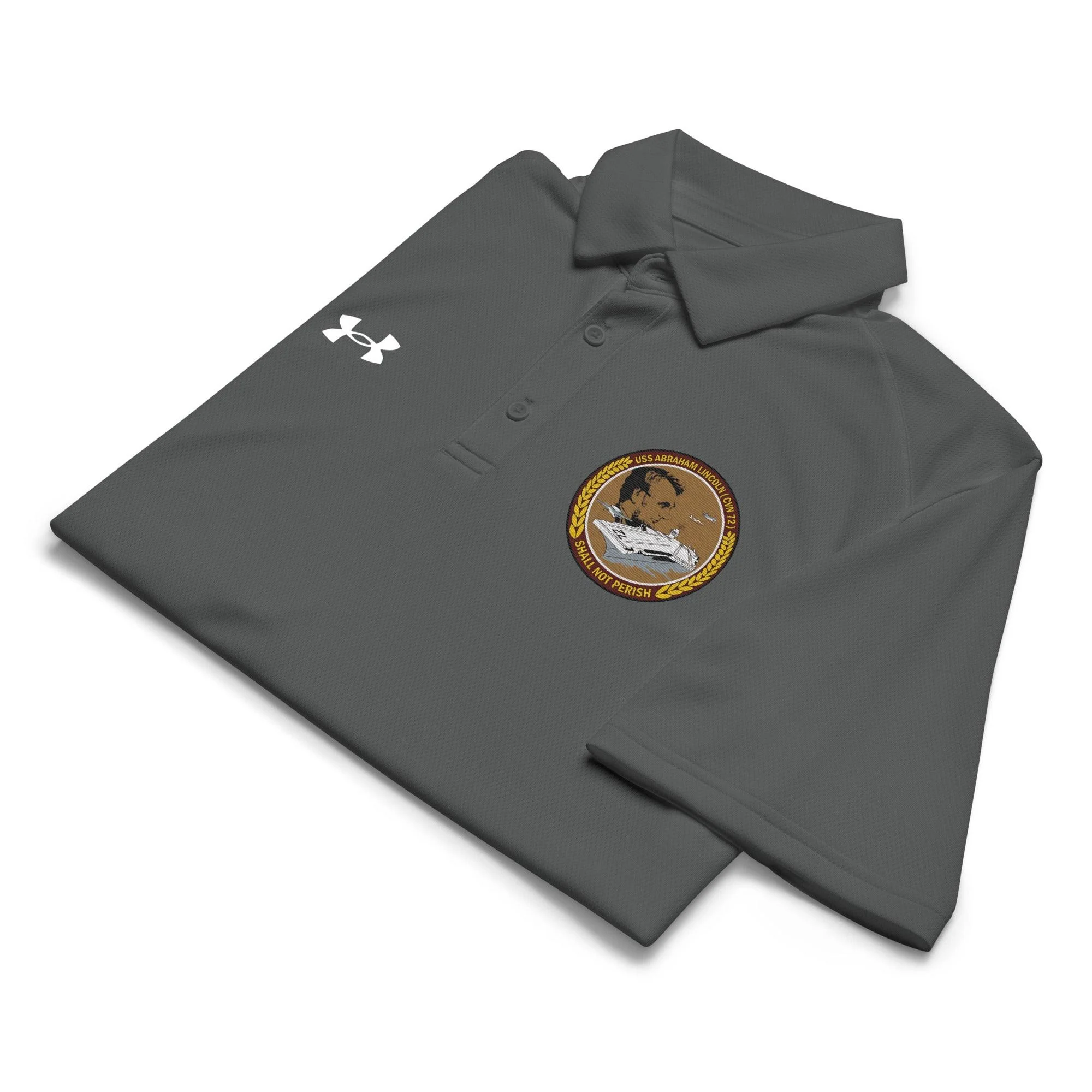 USS Abraham Lincoln (CVN-72) Embroidered Under Armour® Men's Polo - Image 15