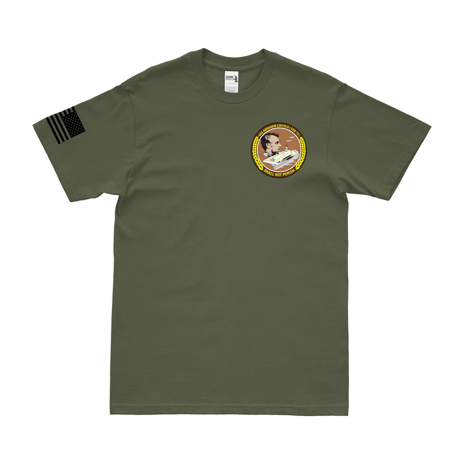 USS Abraham Lincoln (CVN-72) Left Chest Emblem T-Shirt - Image 3