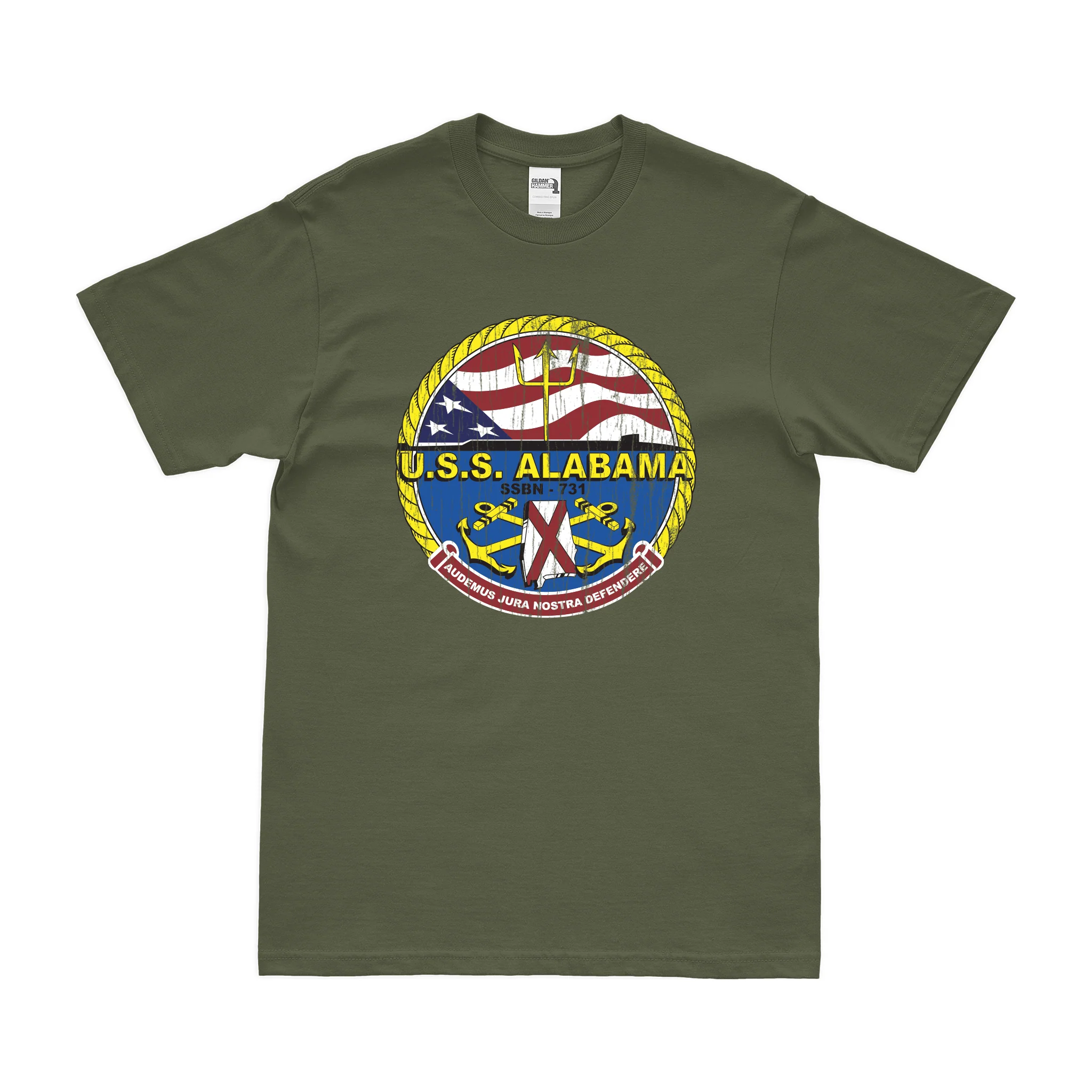 USS Alabama (SSBN-731) Ballistic-Missile Submarine T-Shirt - Image 4