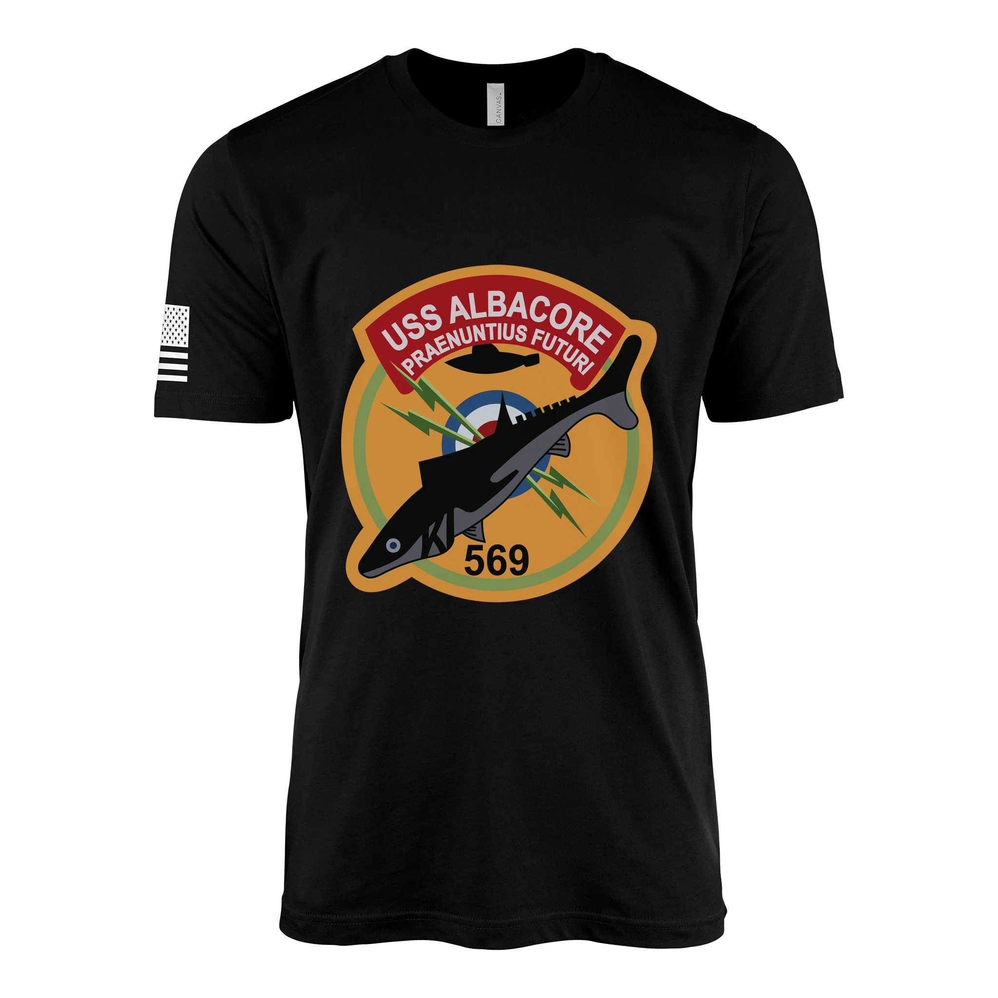 USS Albacore (AGSS-569) Submarine T-Shirt - Image 2