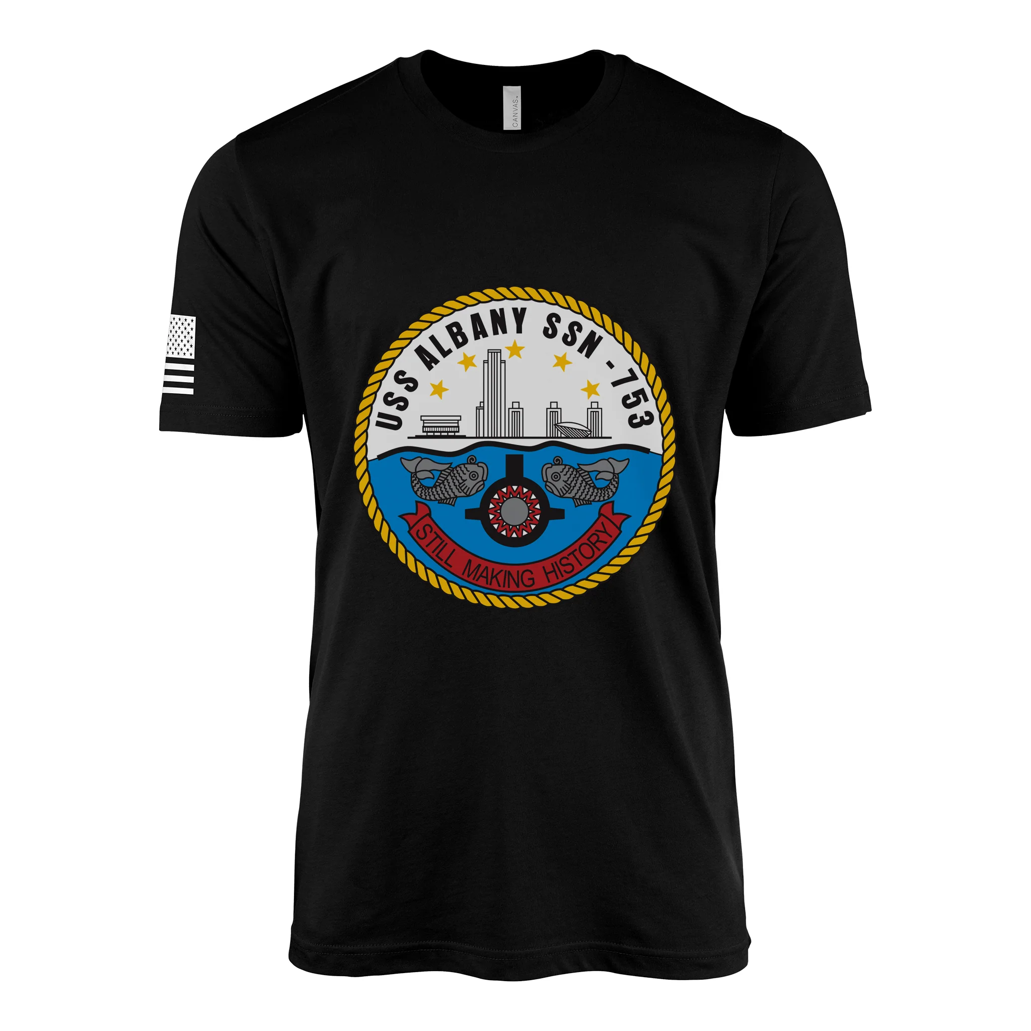 USS Albany (SSN-753) Submarine T-Shirt - Image 2