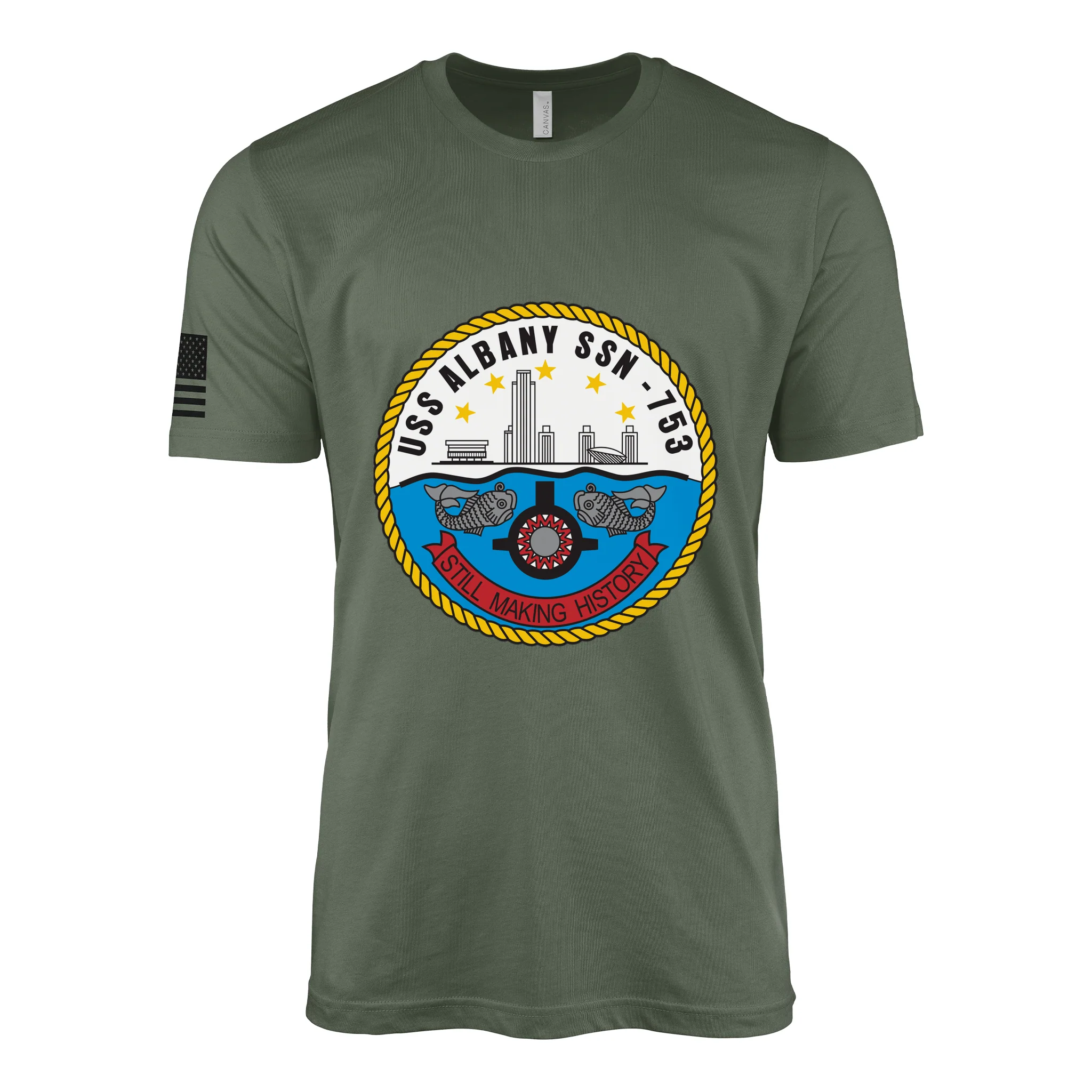 USS Albany (SSN-753) Submarine T-Shirt - Image 3
