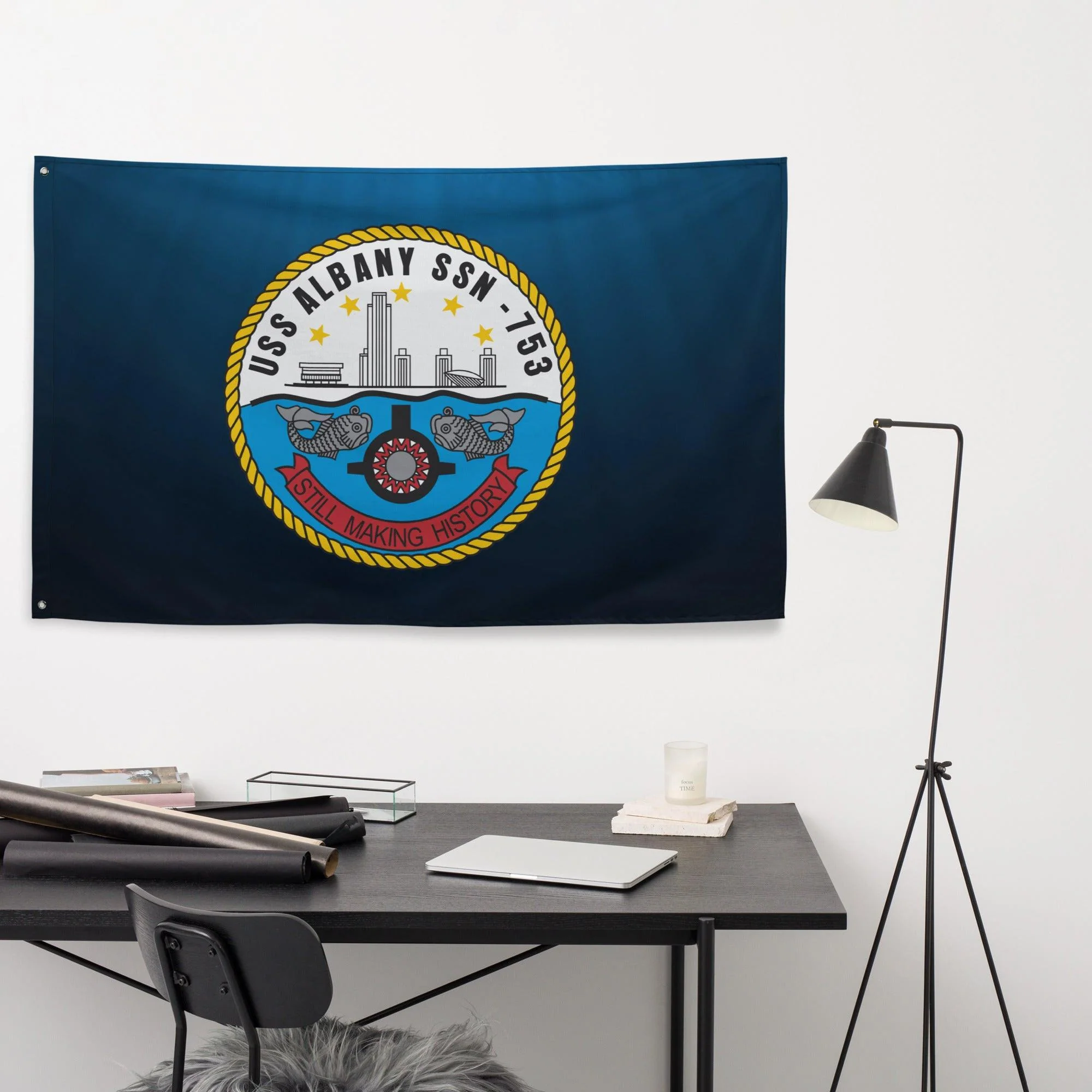 USS Albany (SSN-753) Submarine Wall Flag - Image 2