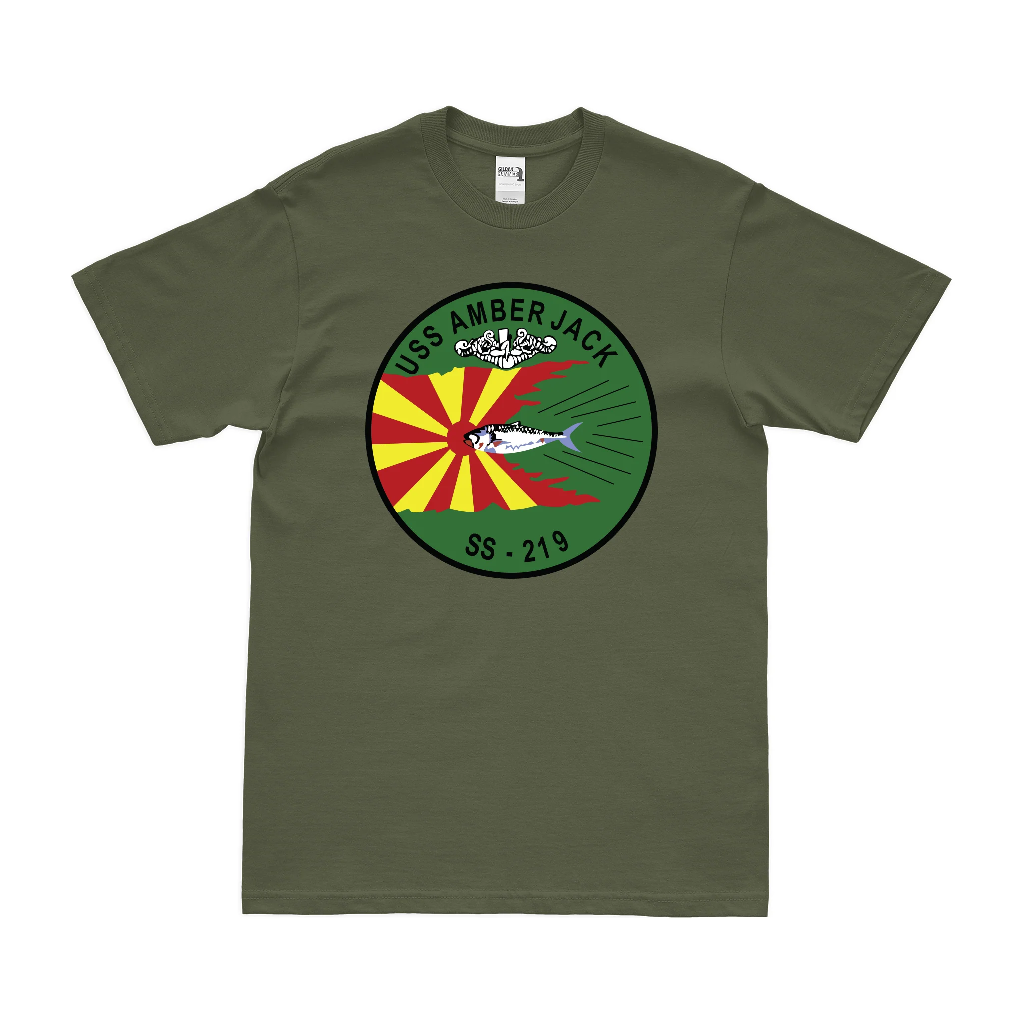 USS Amberjack (SS-219) Gato-class Submarine T-Shirt - Image 2