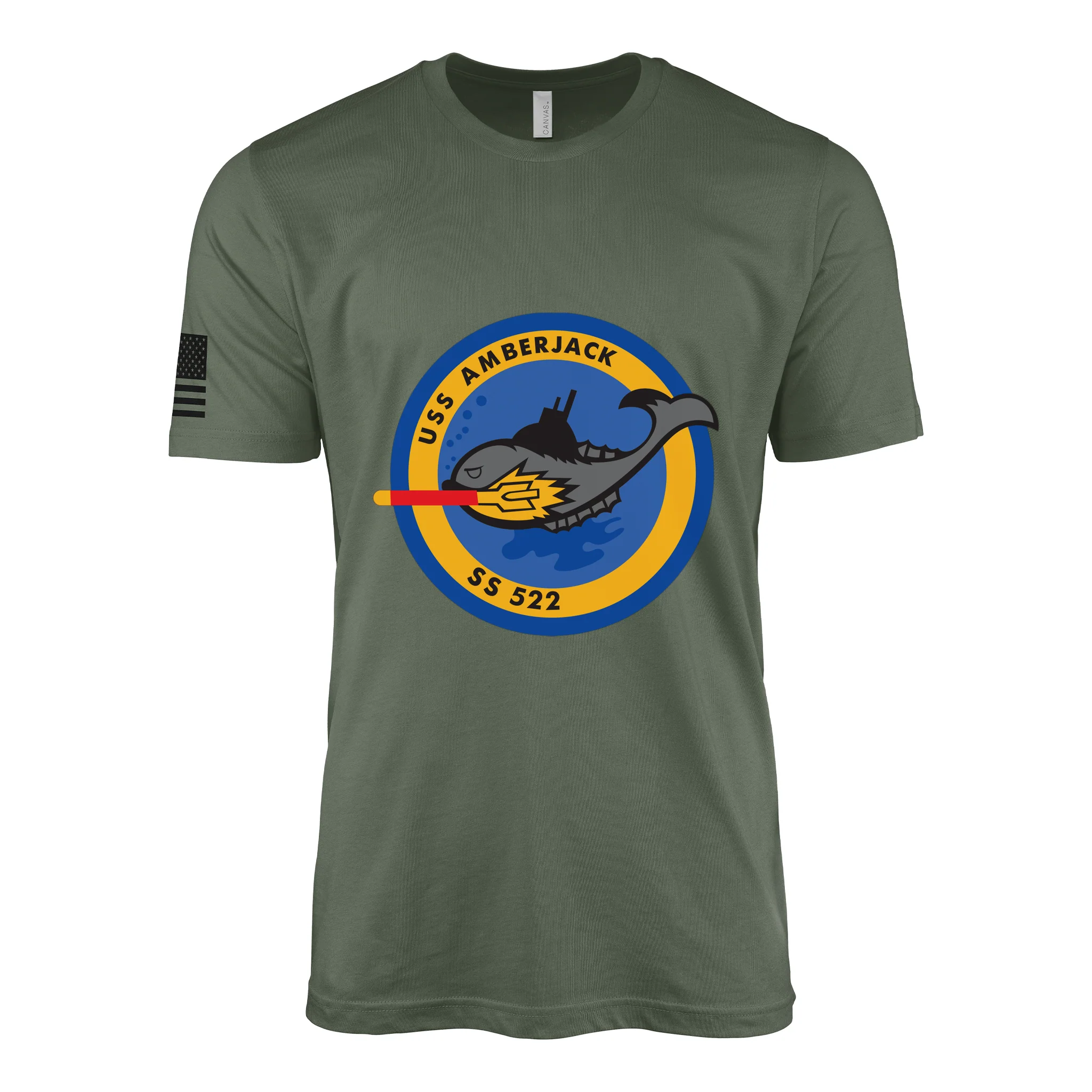 USS Amberjack (SS-522) Submarine T-Shirt - Image 3