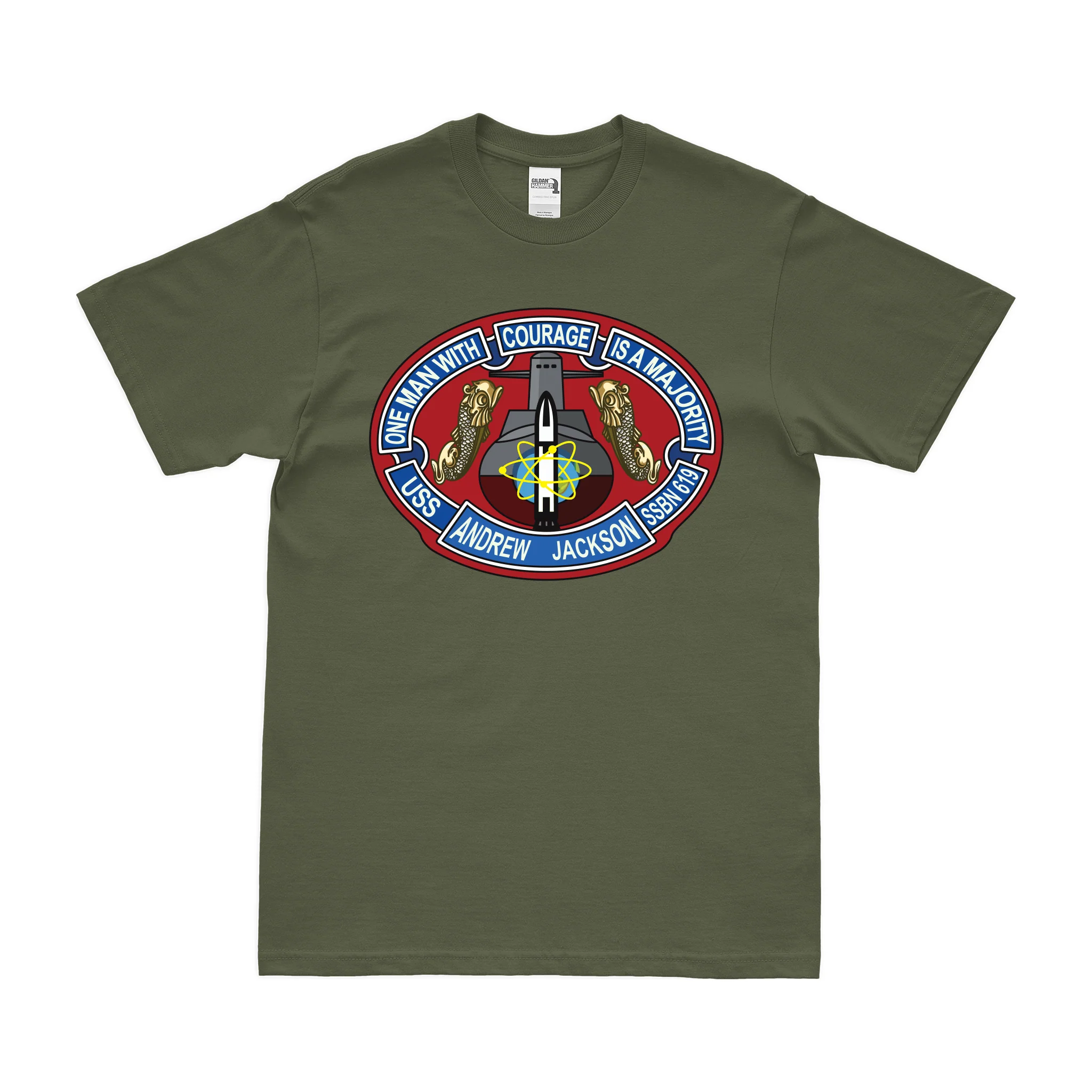 USS Andrew Jackson (SSBN-619) Ballistic-Missile Submarine T-Shirt - Image 2