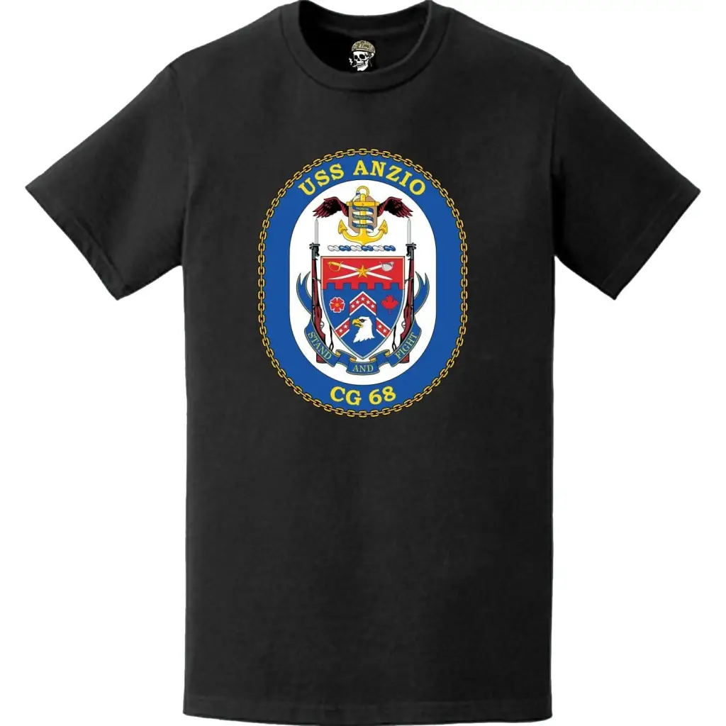 USS Anzio (CG-68) Ship's Crest Logo T-Shirt
