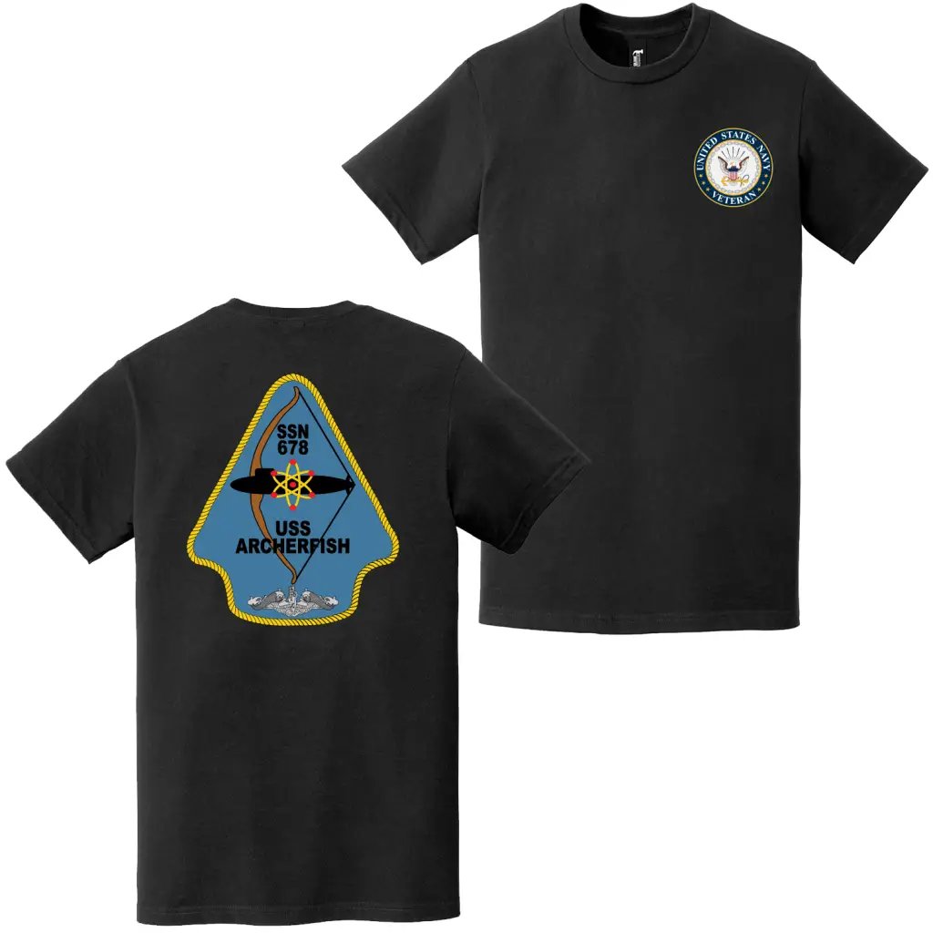 USS Archerfish (SSN-678) U.S. Navy Veteran T-Shirt