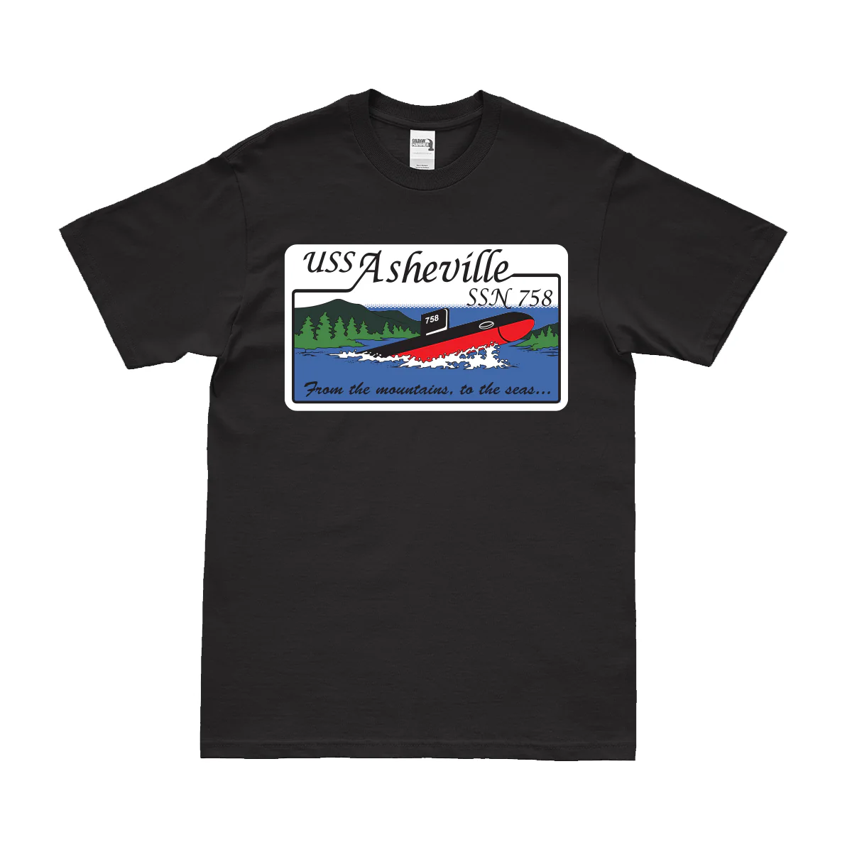 USS Asheville (SSN-758) Submarine Logo Emblem T-Shirt