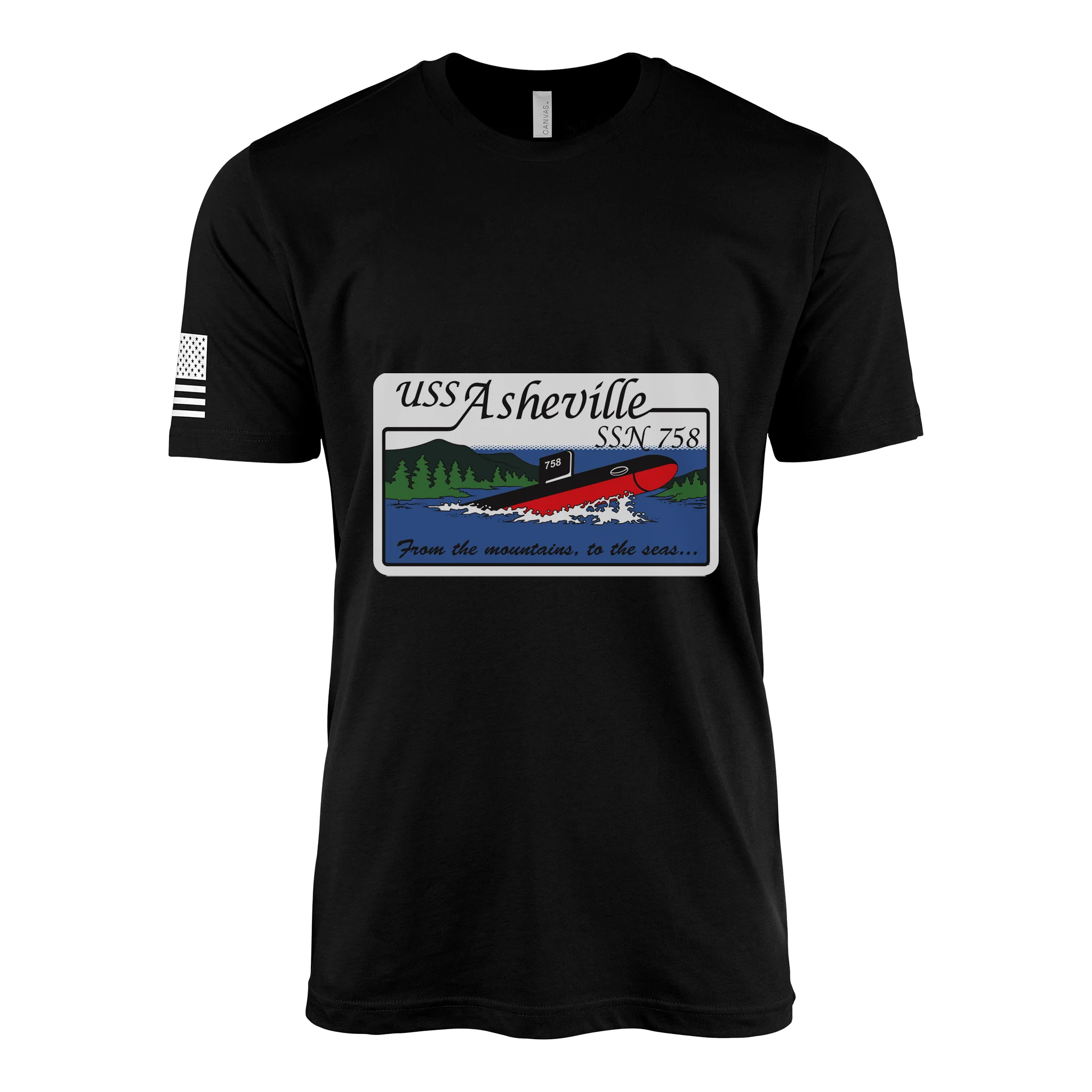 USS Asheville (SSN-758) Submarine T-Shirt - Image 2