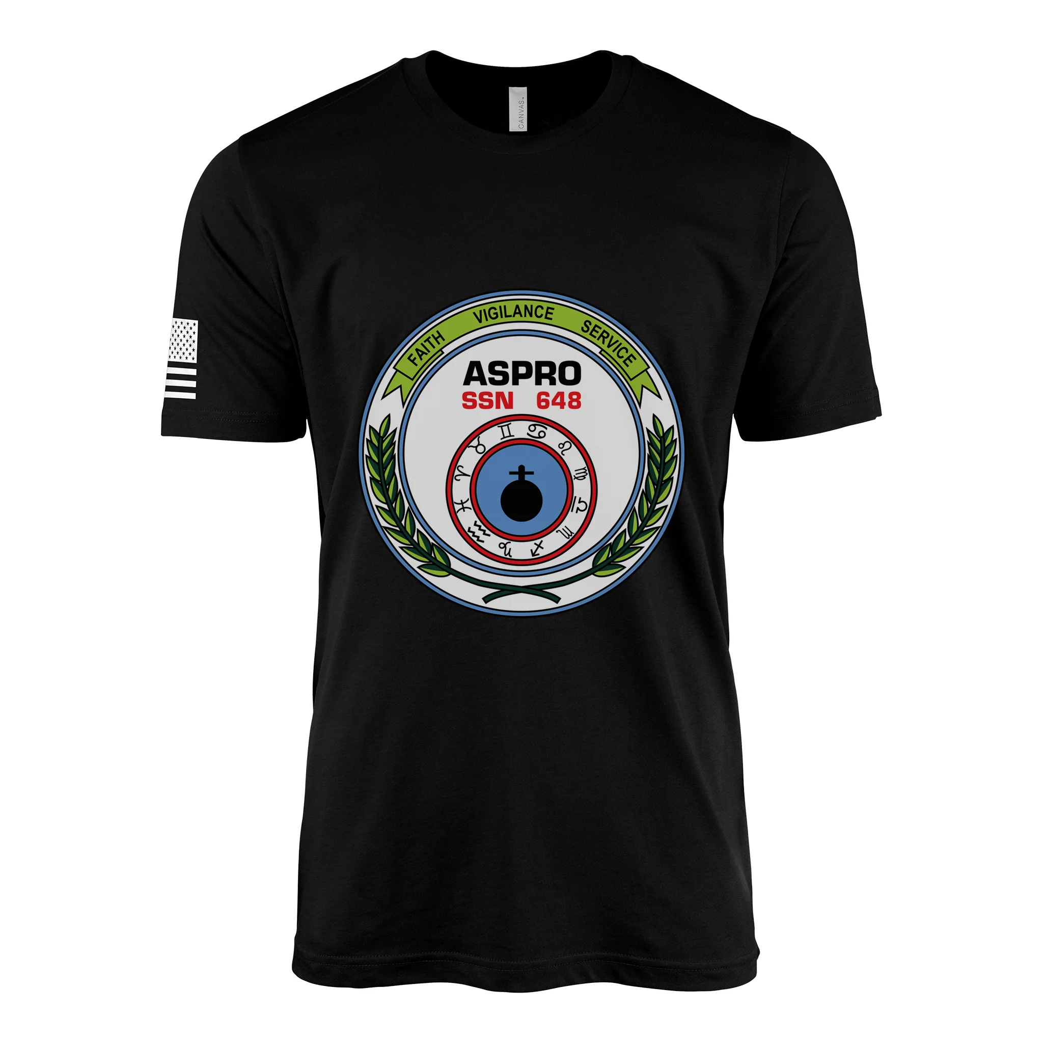 USS Aspro (SSN-648) Submarine T-Shirt - Image 2