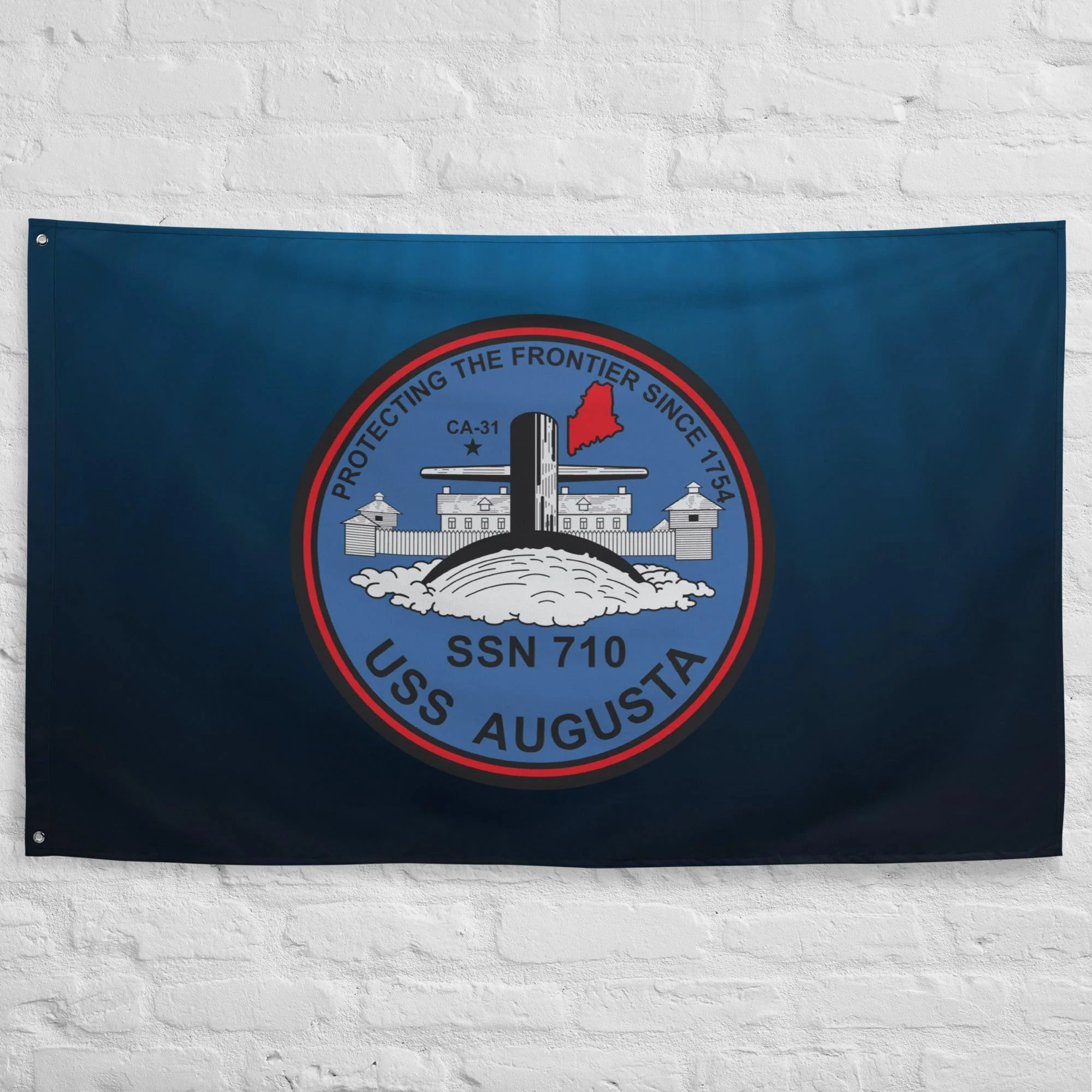 USS Augusta (SSN-710) Submarine Wall Flag - Image 2