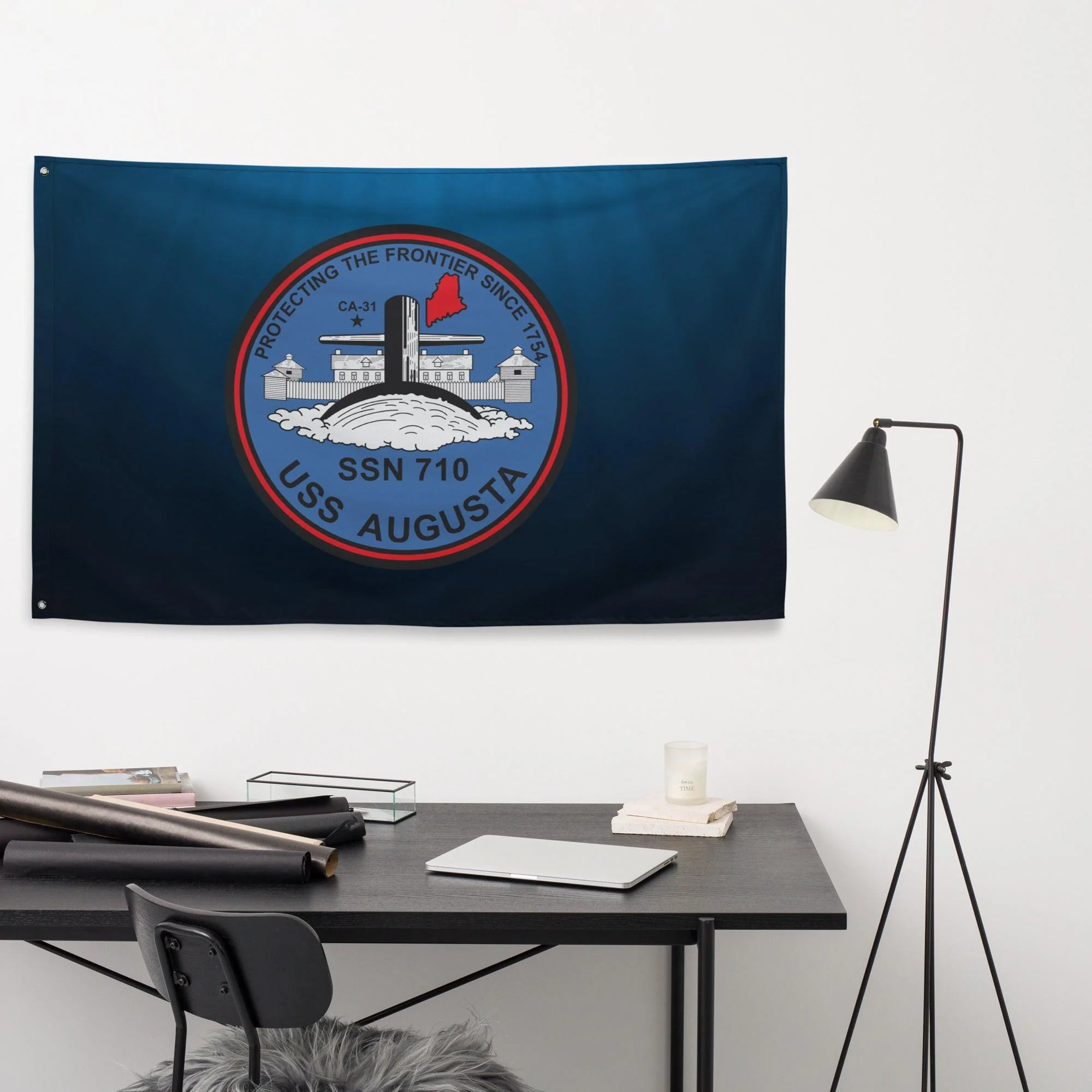 USS Augusta (SSN-710) Submarine Wall Flag - Image 3