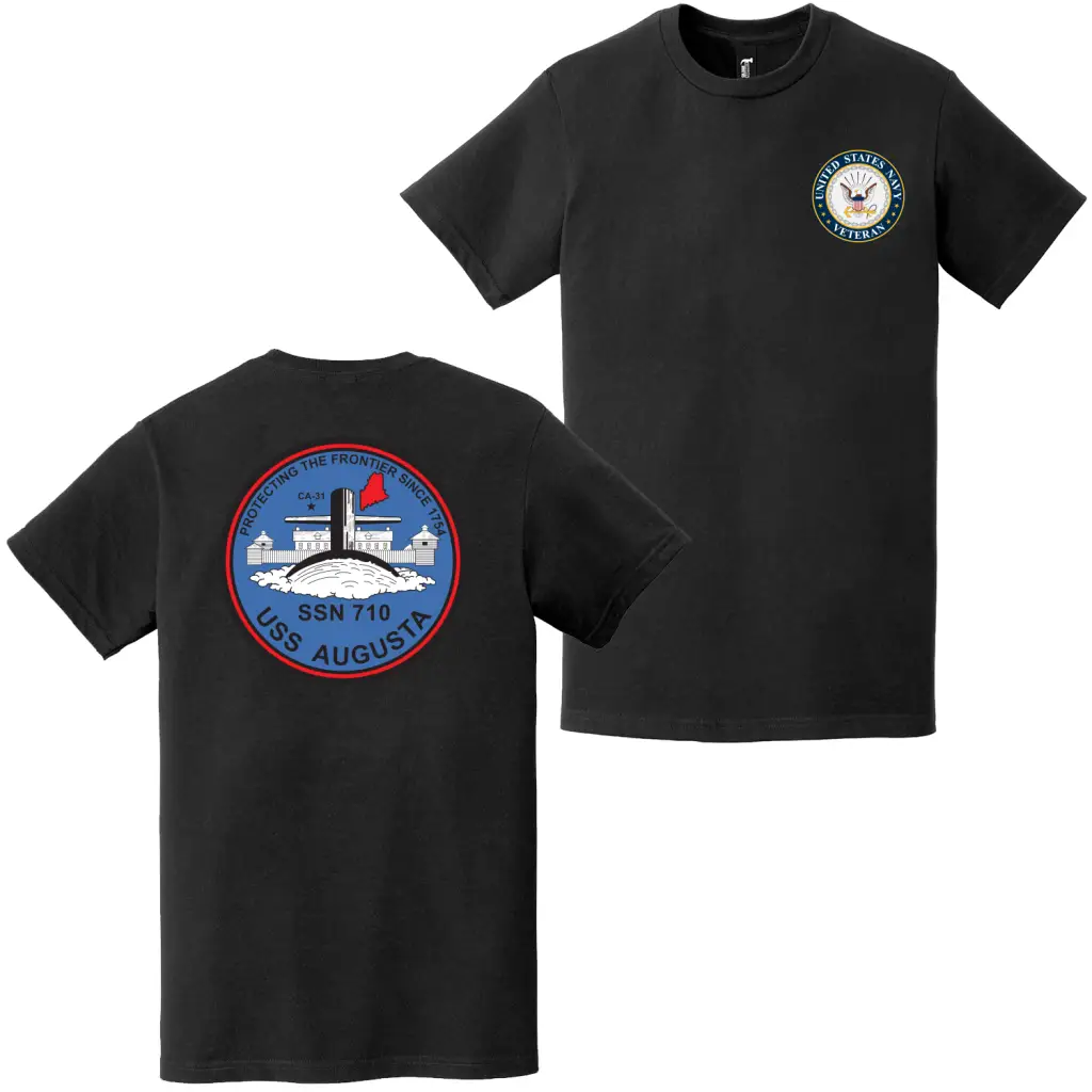 USS Augusta (SSN-710) U.S. Navy Veteran T-Shirt