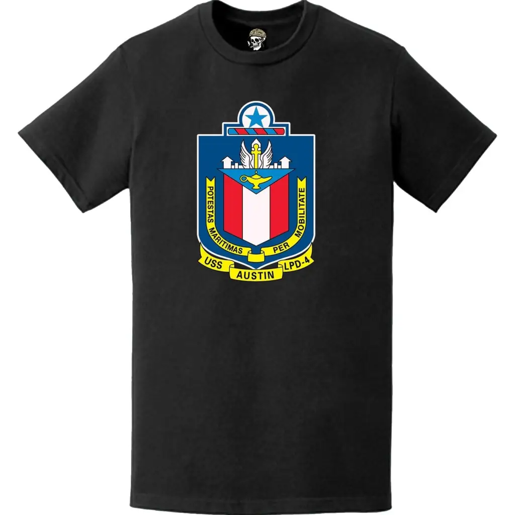 USS Austin (LPD-4) Ship's Crest Emblem T-Shirt