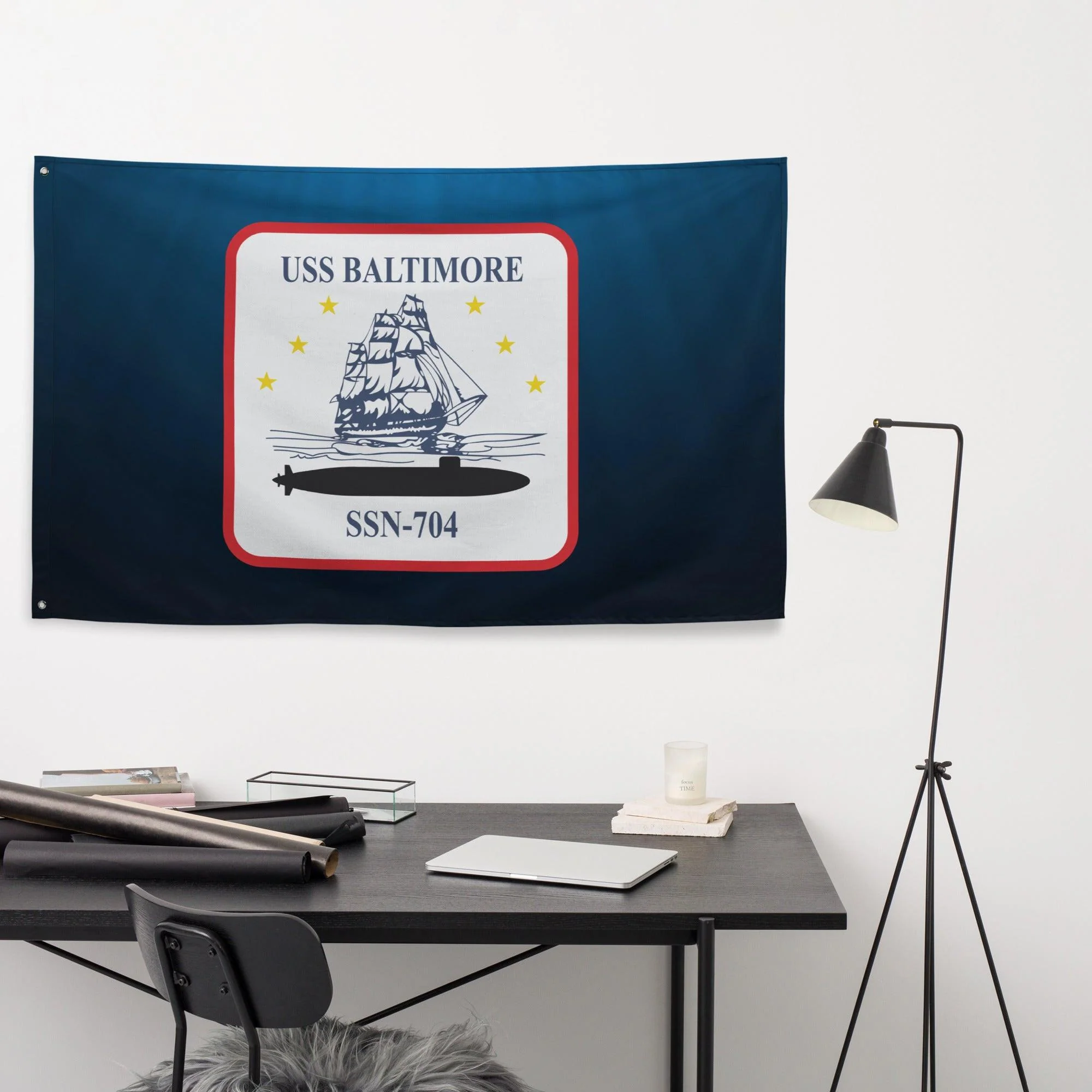 USS Baltimore (SSN-754) Submarine Wall Flag - Image 2