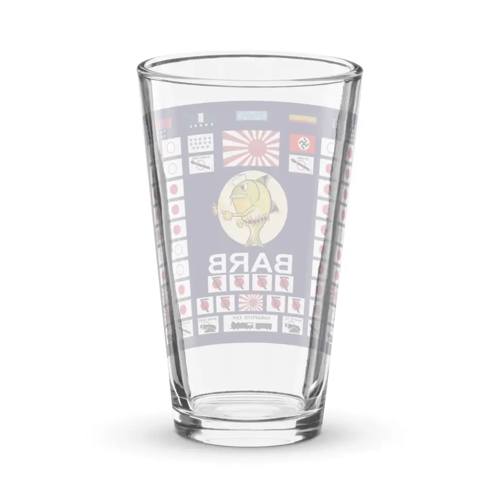 USS Barb (SS-220) Battle Flag Pint Glass - Image 2