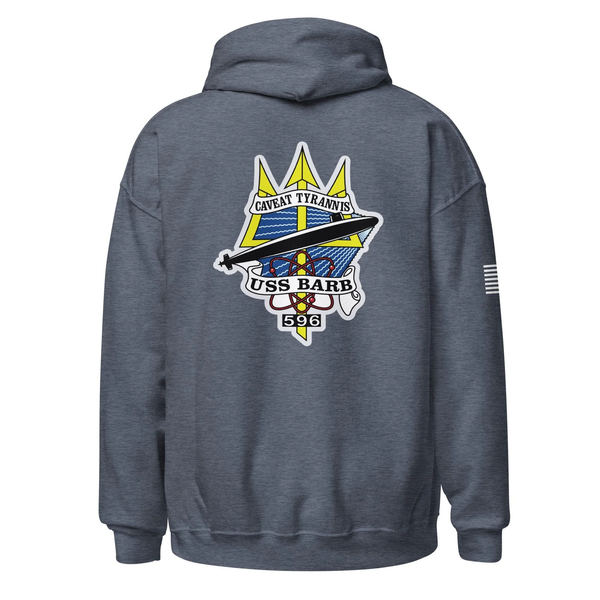 USS Barb (SSN-596) Submarine U.S. Navy Veteran Unisex Hoodie - Image 14