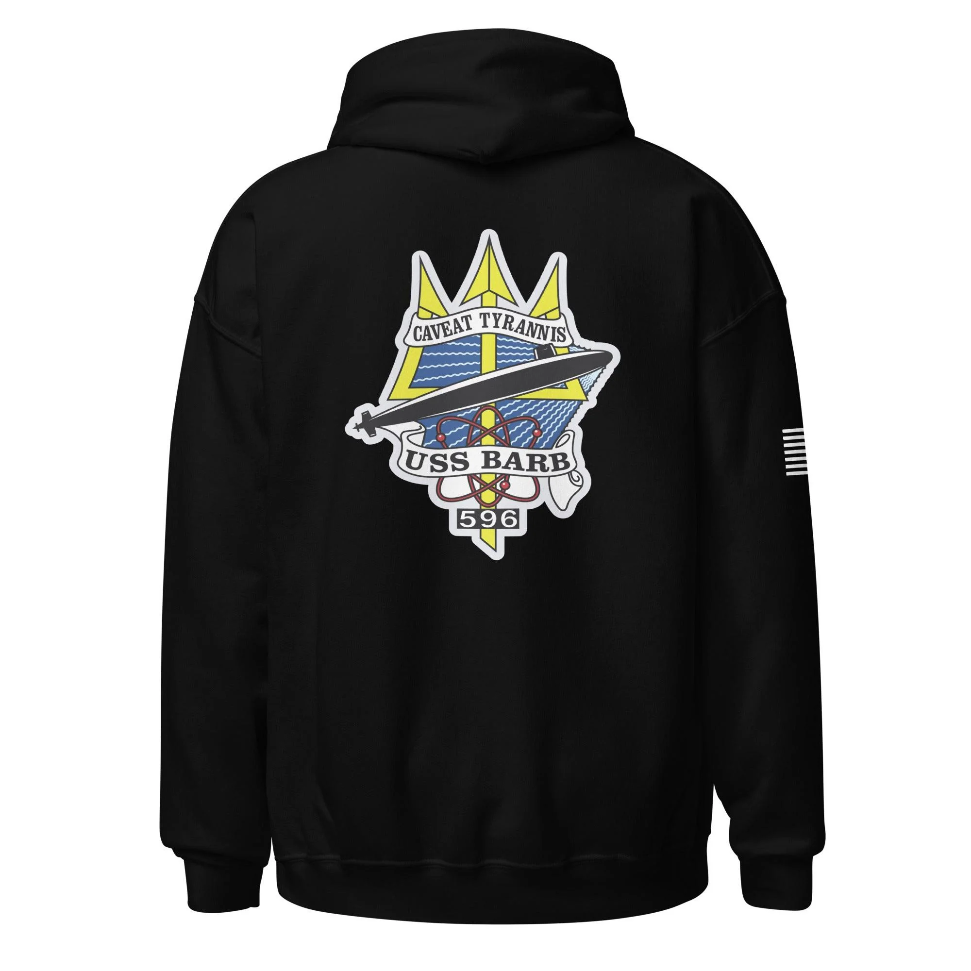 USS Barb (SSN-596) Submarine U.S. Navy Veteran Unisex Hoodie - Image 2