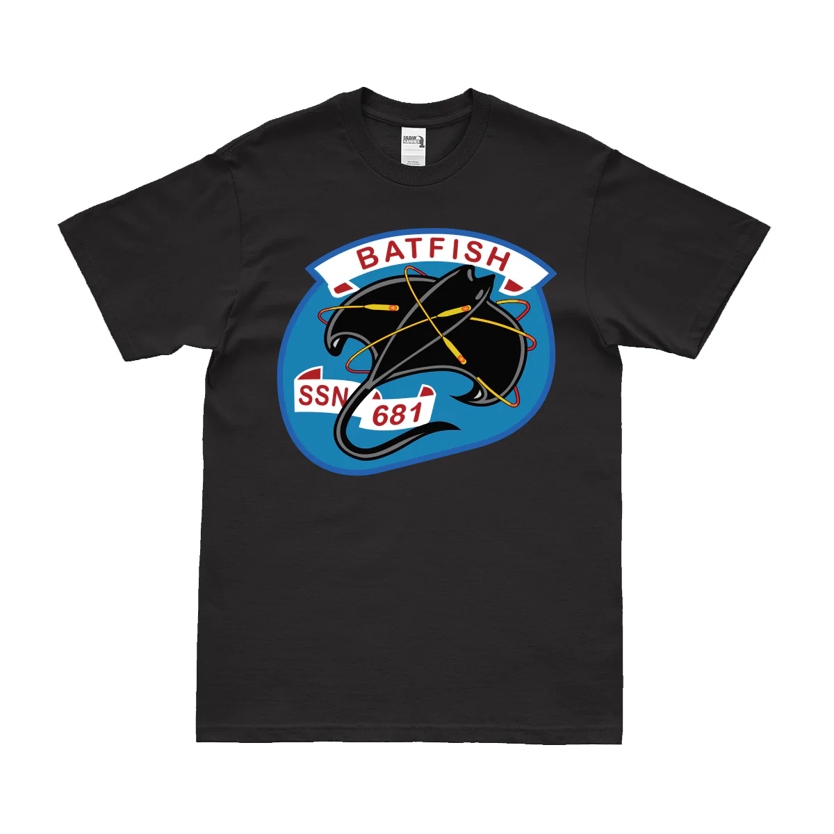 USS Batfish (SSN-681) Submarine Logo Emblem T-Shirt