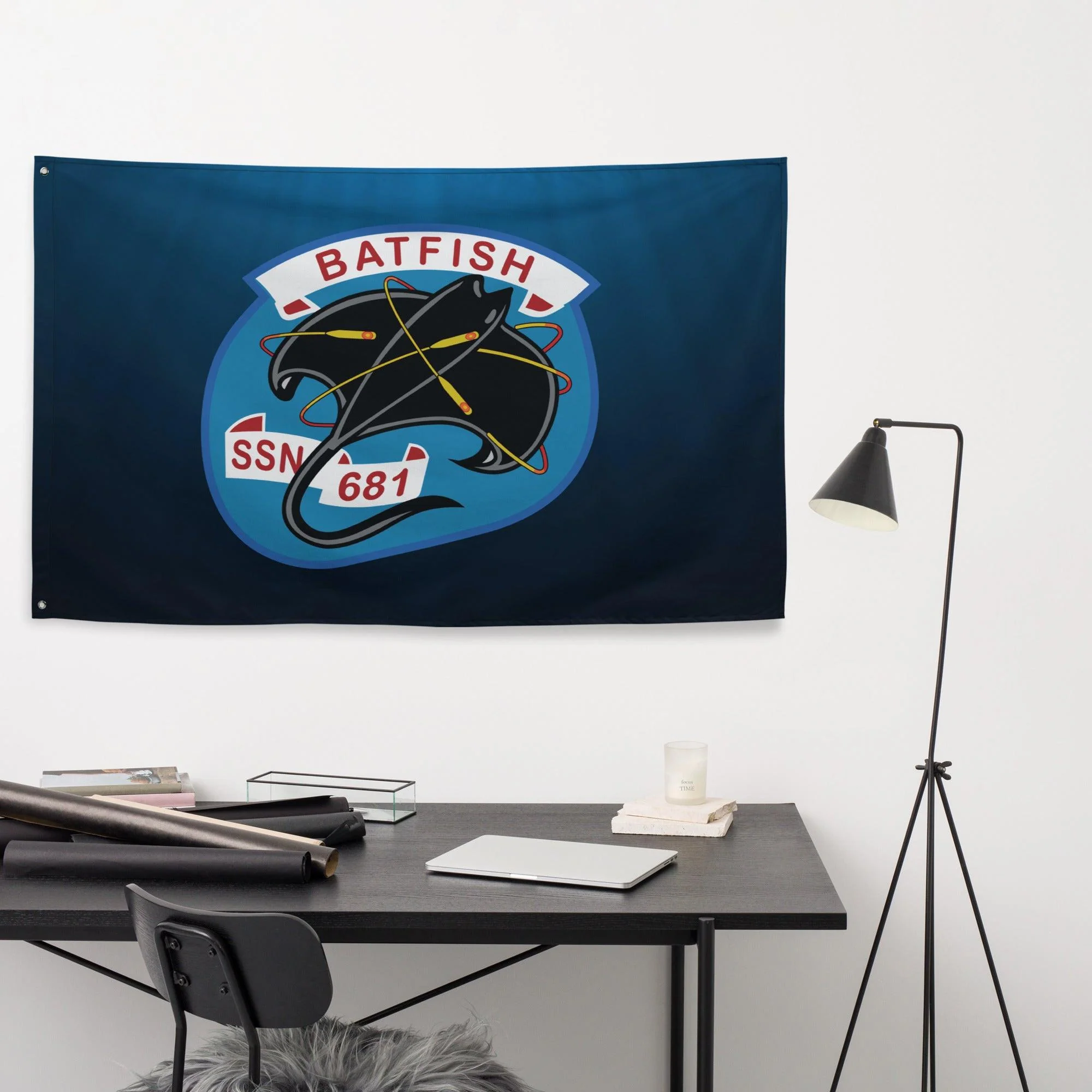 USS Batfish (SSN-681) Submarine Wall Flag - Image 2