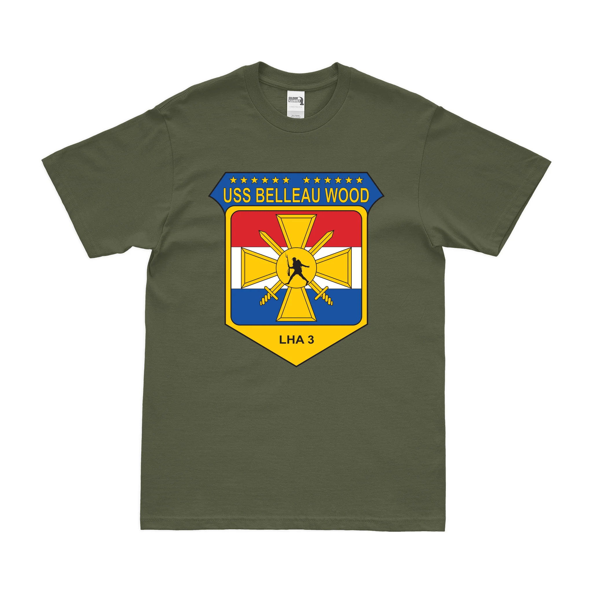 USS Belleau Wood (LHA-3) Emblem T-Shirt - Image 2