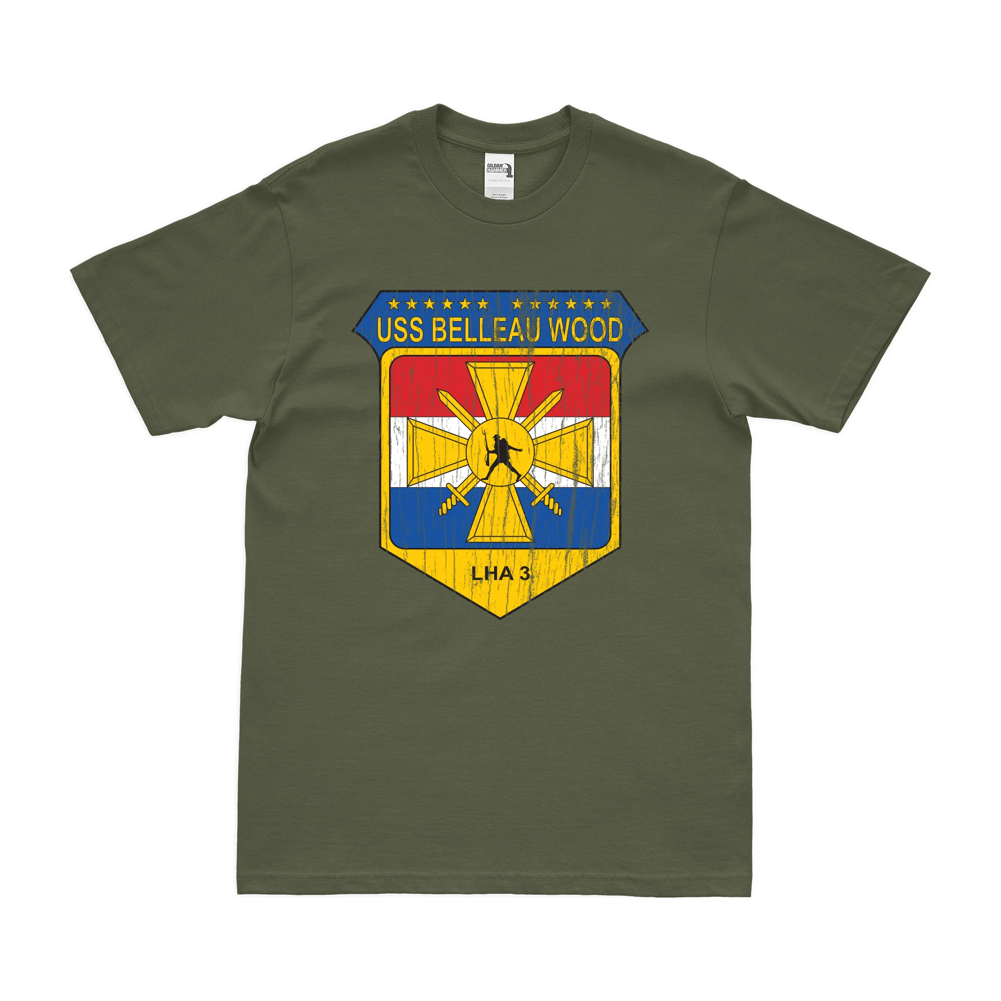 USS Belleau Wood (LHA-3) Emblem T-Shirt - Image 4