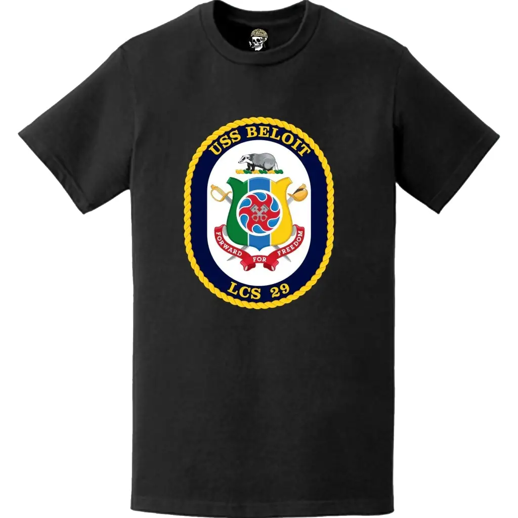 USS Beloit (LCS-29) Ship's Crest Logo Emblem T-Shirt