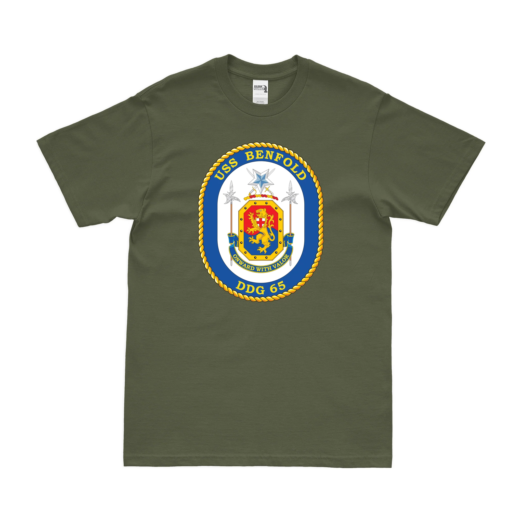 USS Benfold (DDG-65) Logo Emblem T-Shirt - Image 2