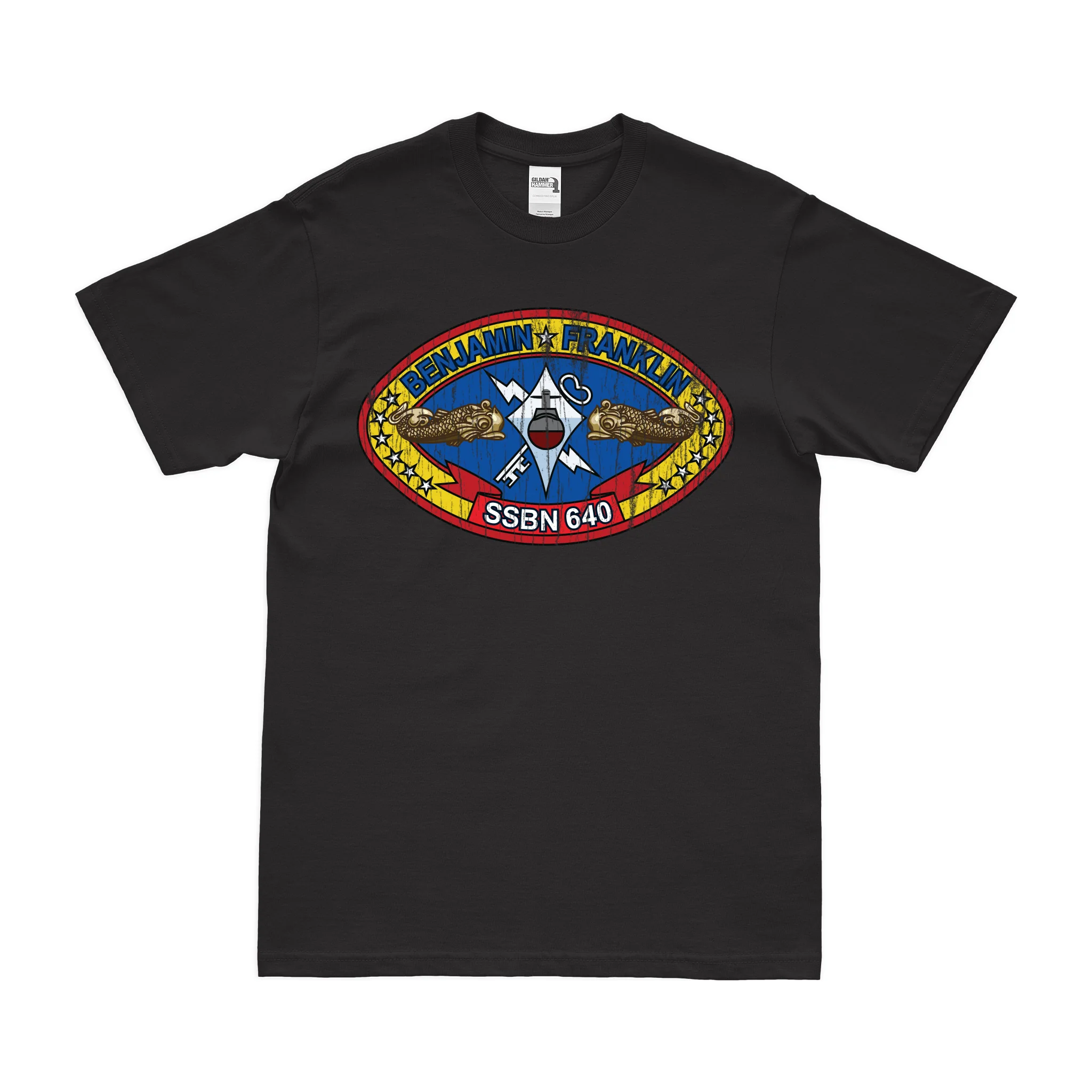USS Benjamin Franklin (SSBN-640) Ballistic-Missile Submarine T-Shirt - Image 3