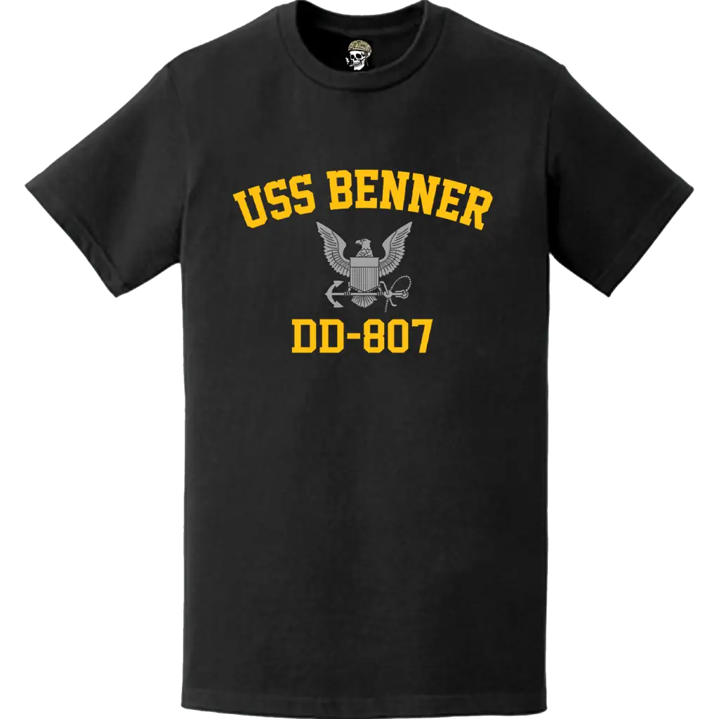 USS Benner (DD-807) Commemorative Logo Veteran T-Shirt