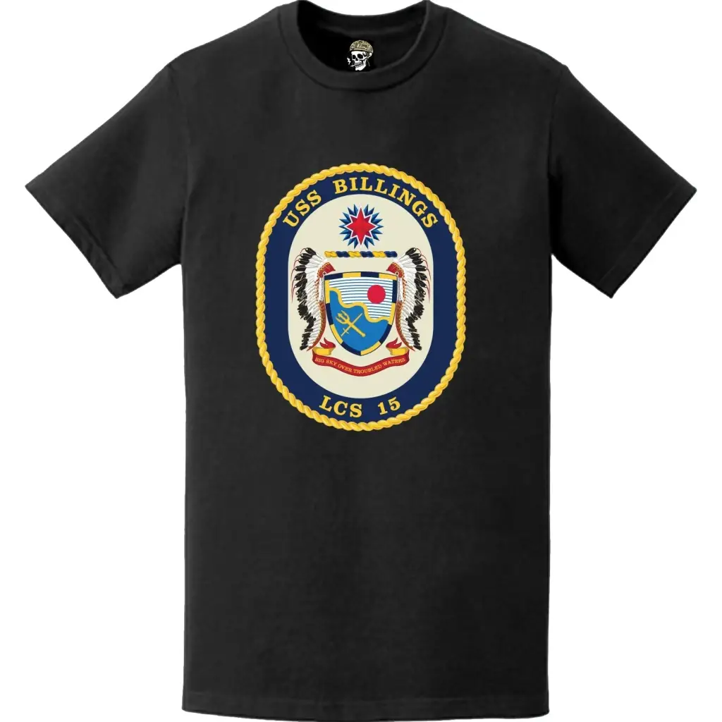 USS Billings (LCS-15) Ship's Crest Logo Emblem T-Shirt